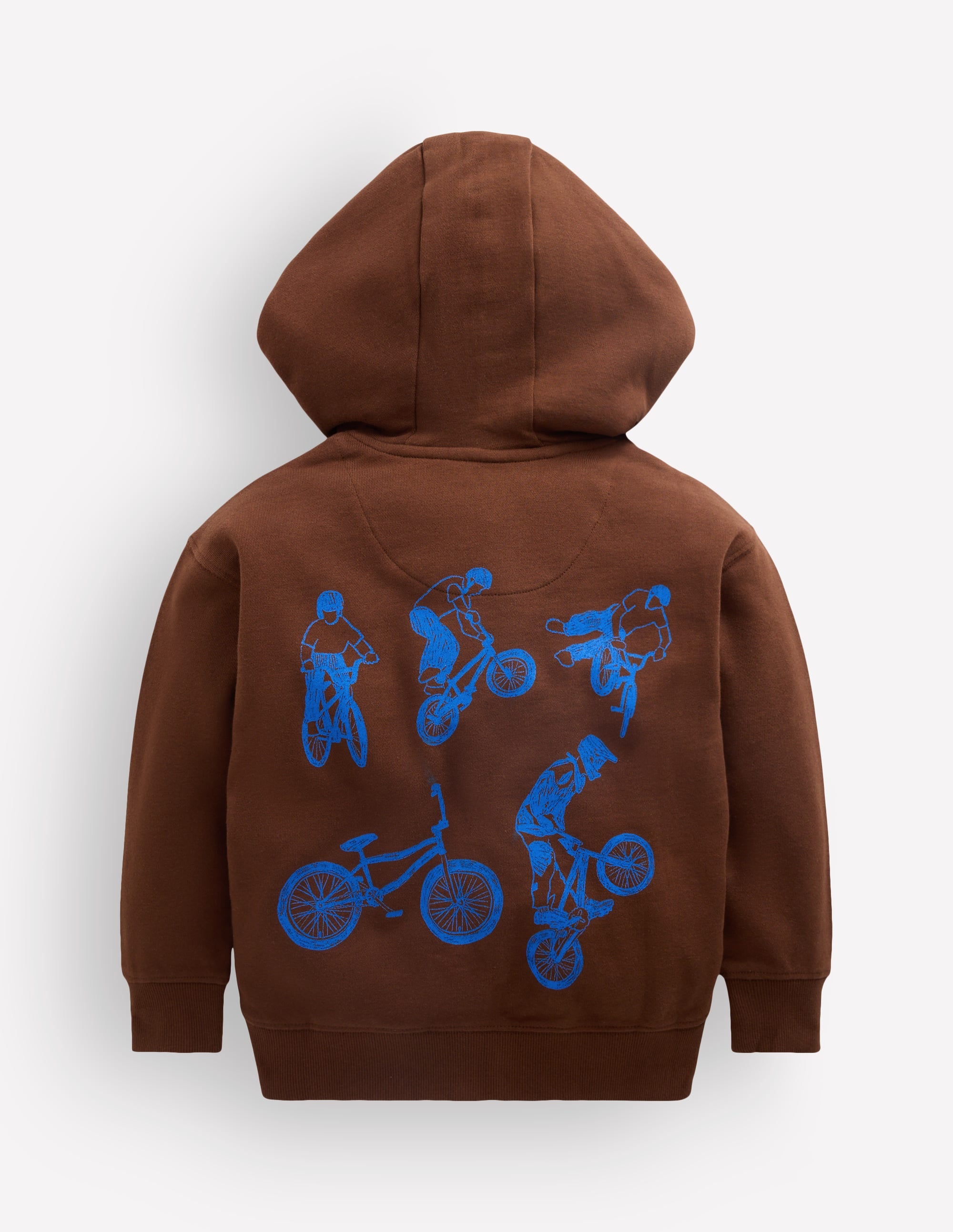 Sweat à capuche zippé-BMX marron - Image 2