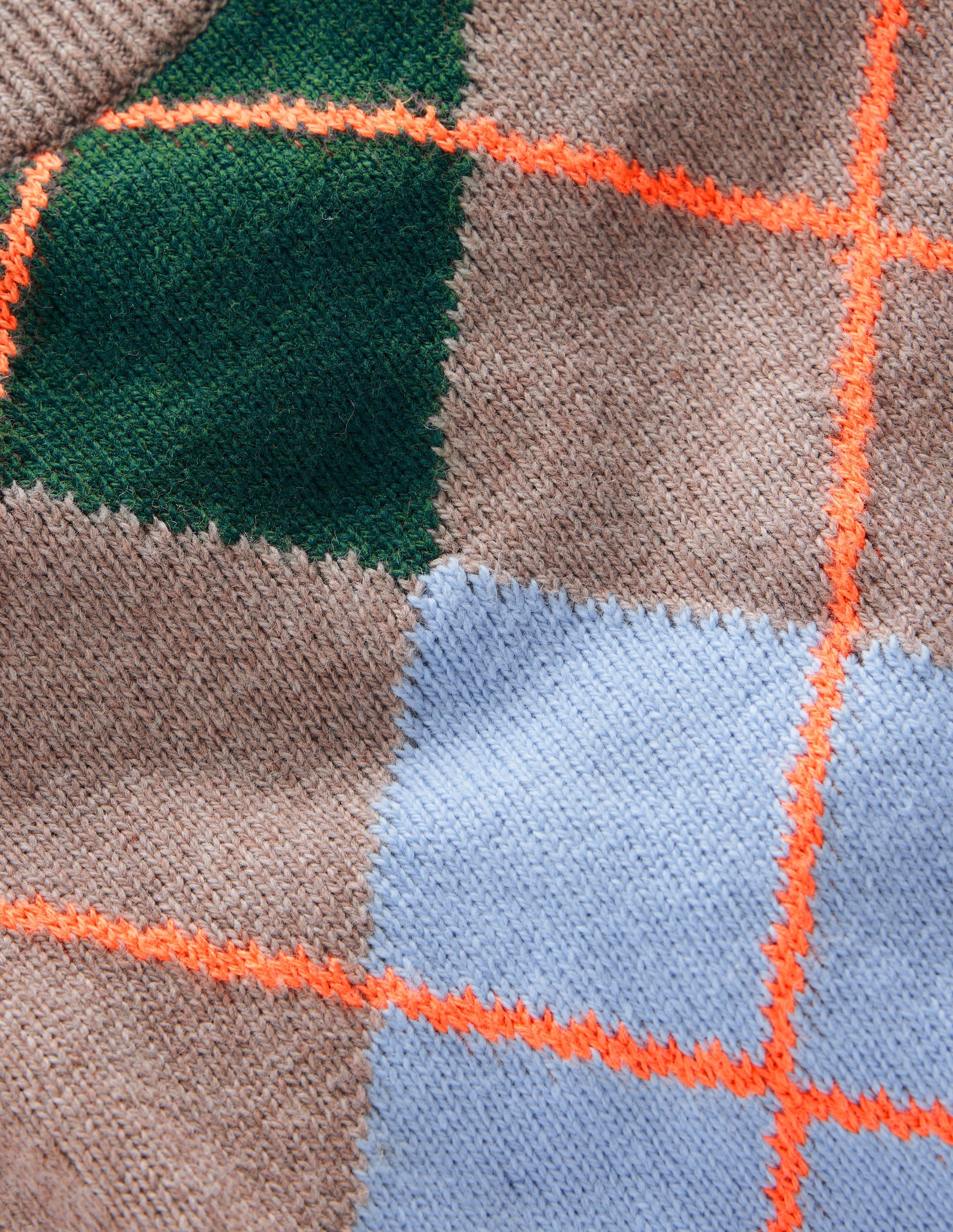 Argyle-Pullover-Steingrau Meliert-4