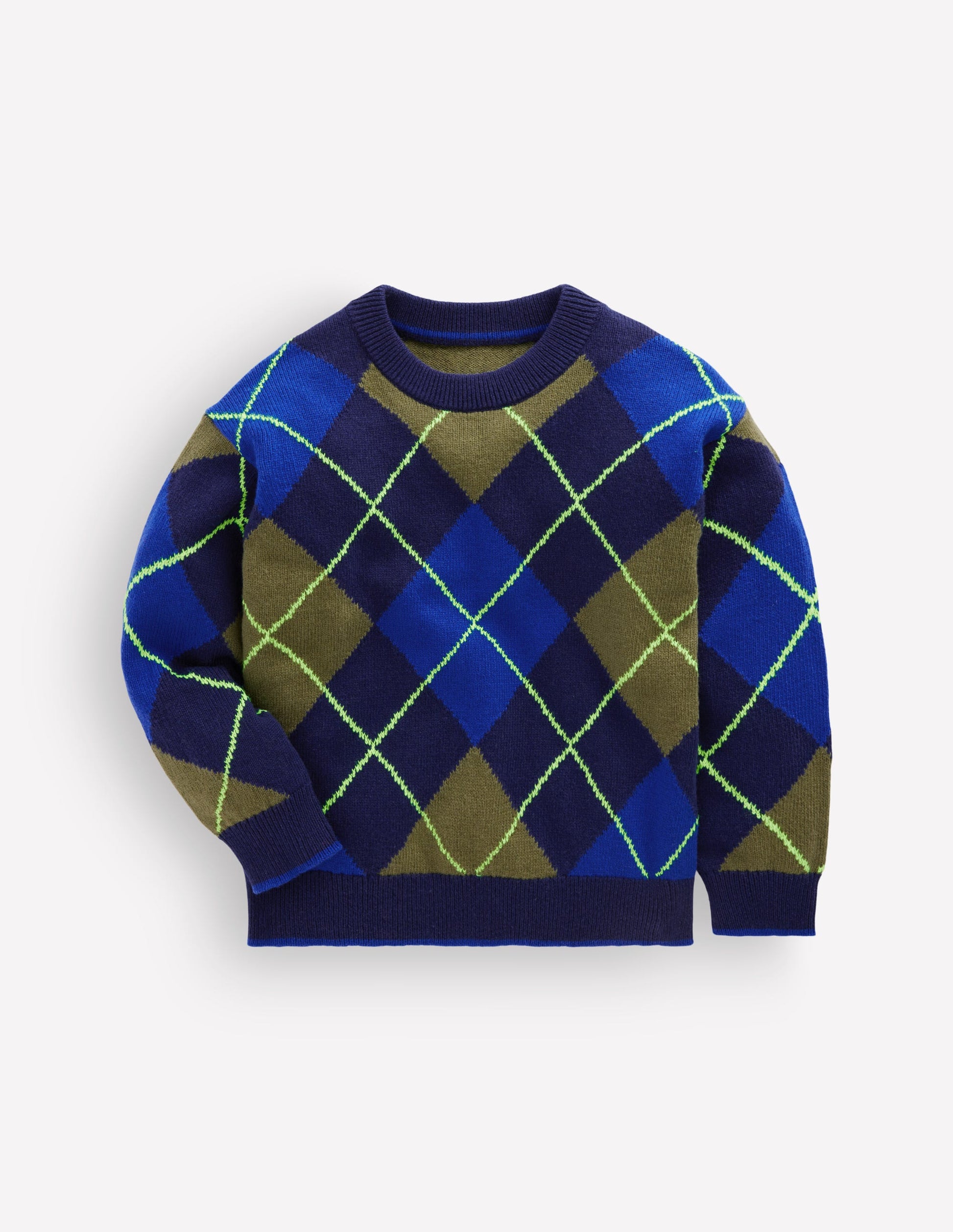 Argyle-Pullover-Schuluniform-Marineblau-1