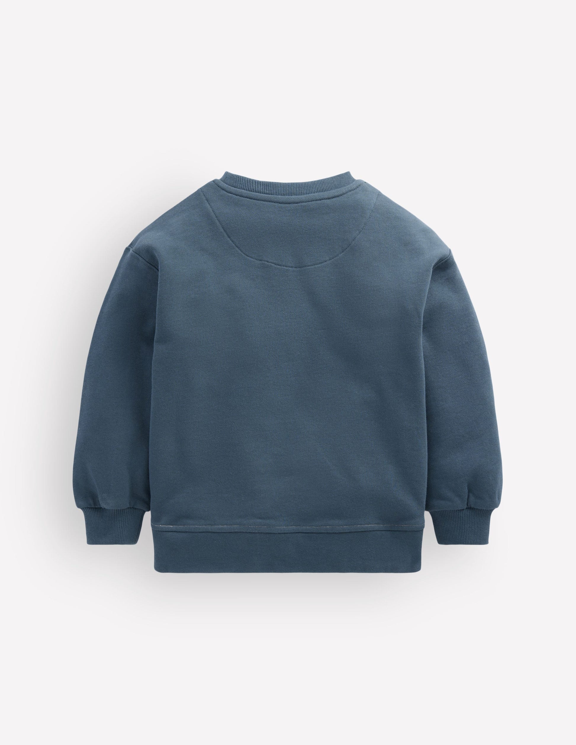 Sweatshirt mit im Dunkeln leuchtender Applikation-Schuluniform-Marineblau Totenkopf-4