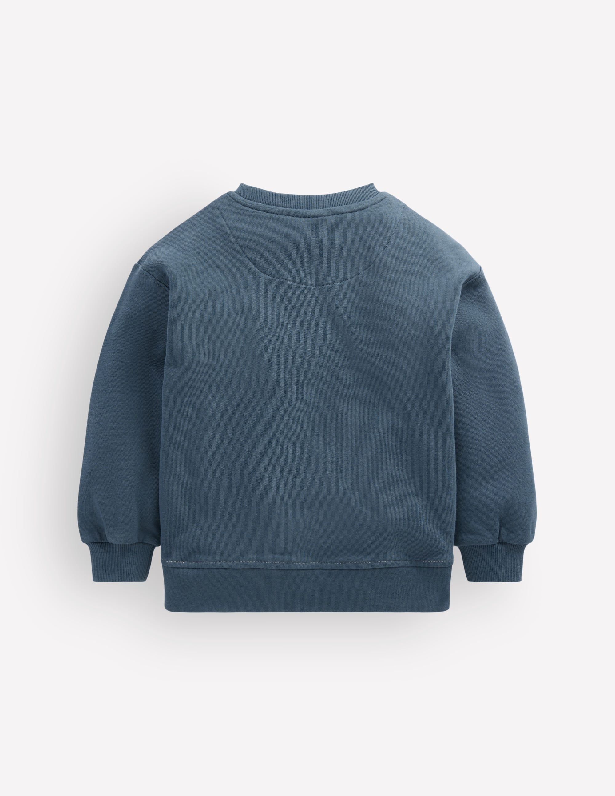 Sweatshirt mit im Dunkeln leuchtender Applikation-Schuluniform-Marineblau Totenkopf - Image 4