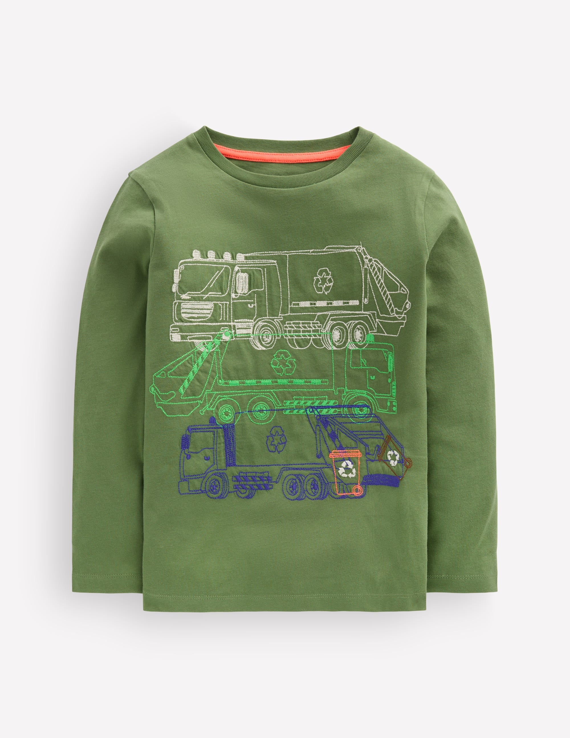 T-Shirt mit Linienstich-DILL RECYCLING-LKWS - Image 2