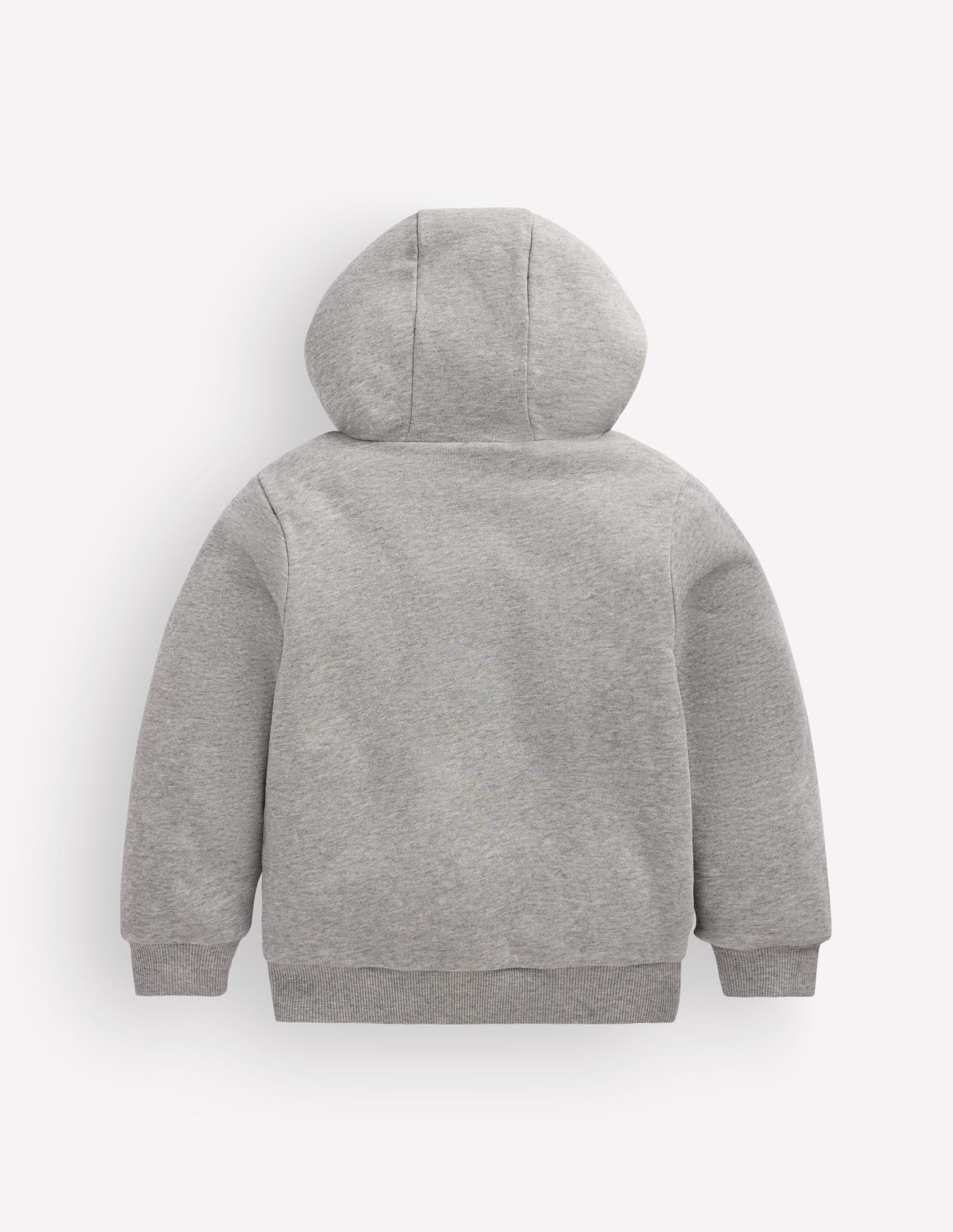 Wendbarer Teddy-Kapuzenpullover-Grau Meliert-2