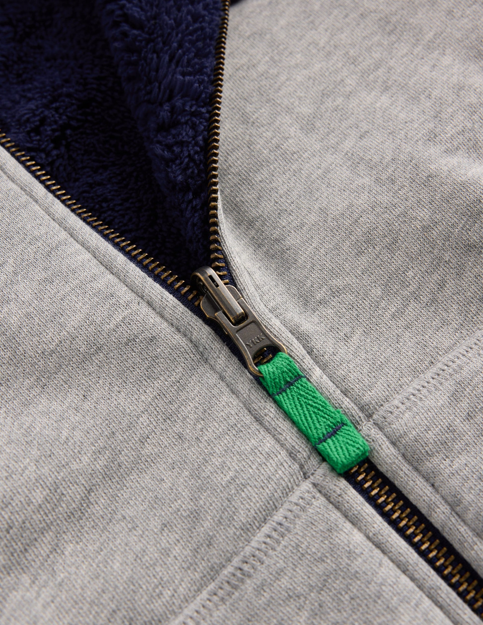 Wendbarer Teddy-Kapuzenpullover-Grau Meliert-3