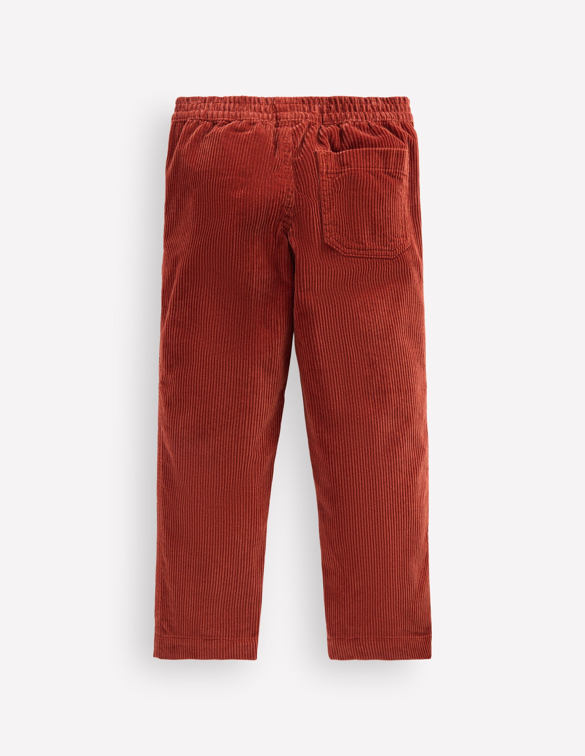 Pull-on Cord Trousers-BURNT HENNA-2