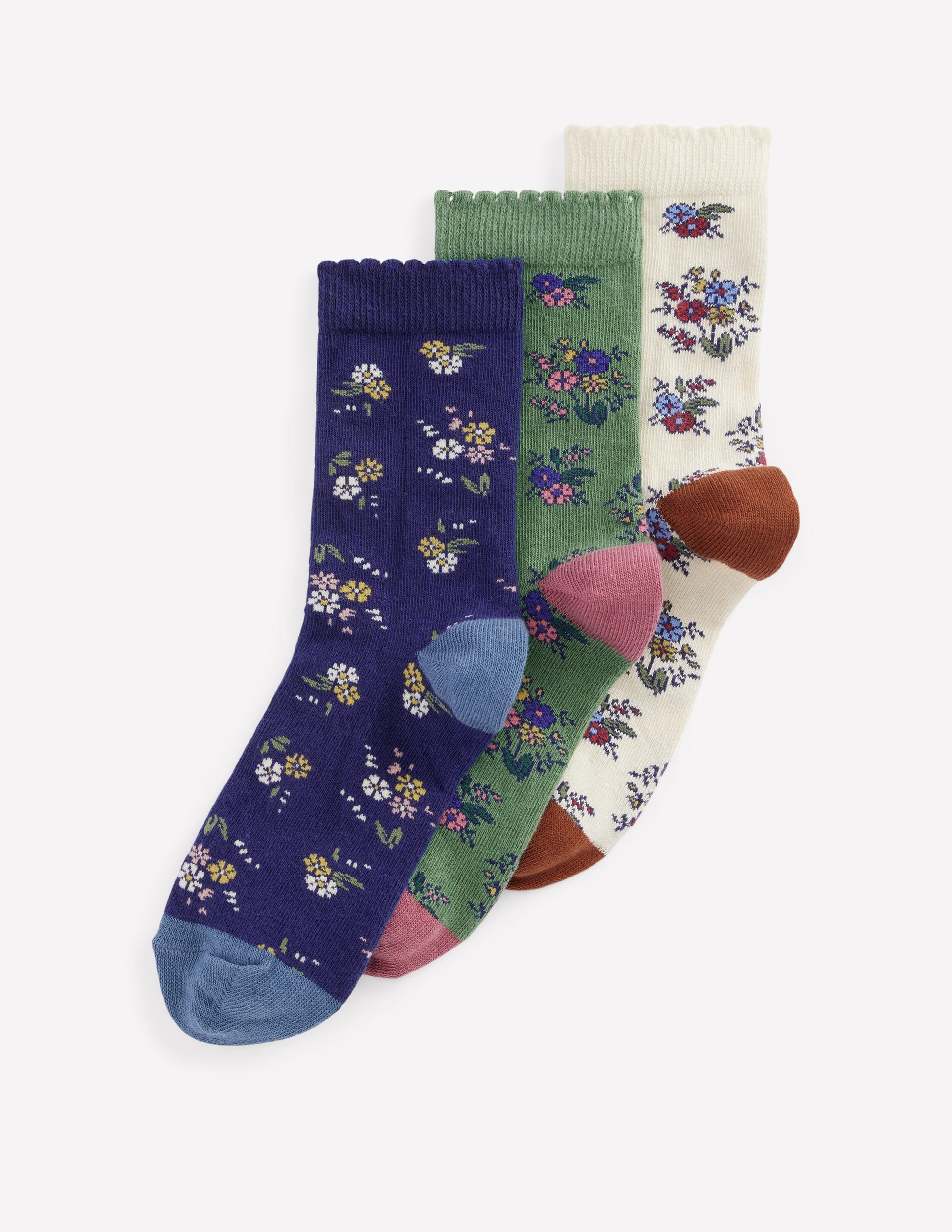 Socken im 7er-Pack-Kleiner Vintage-Blumenstrauß-1