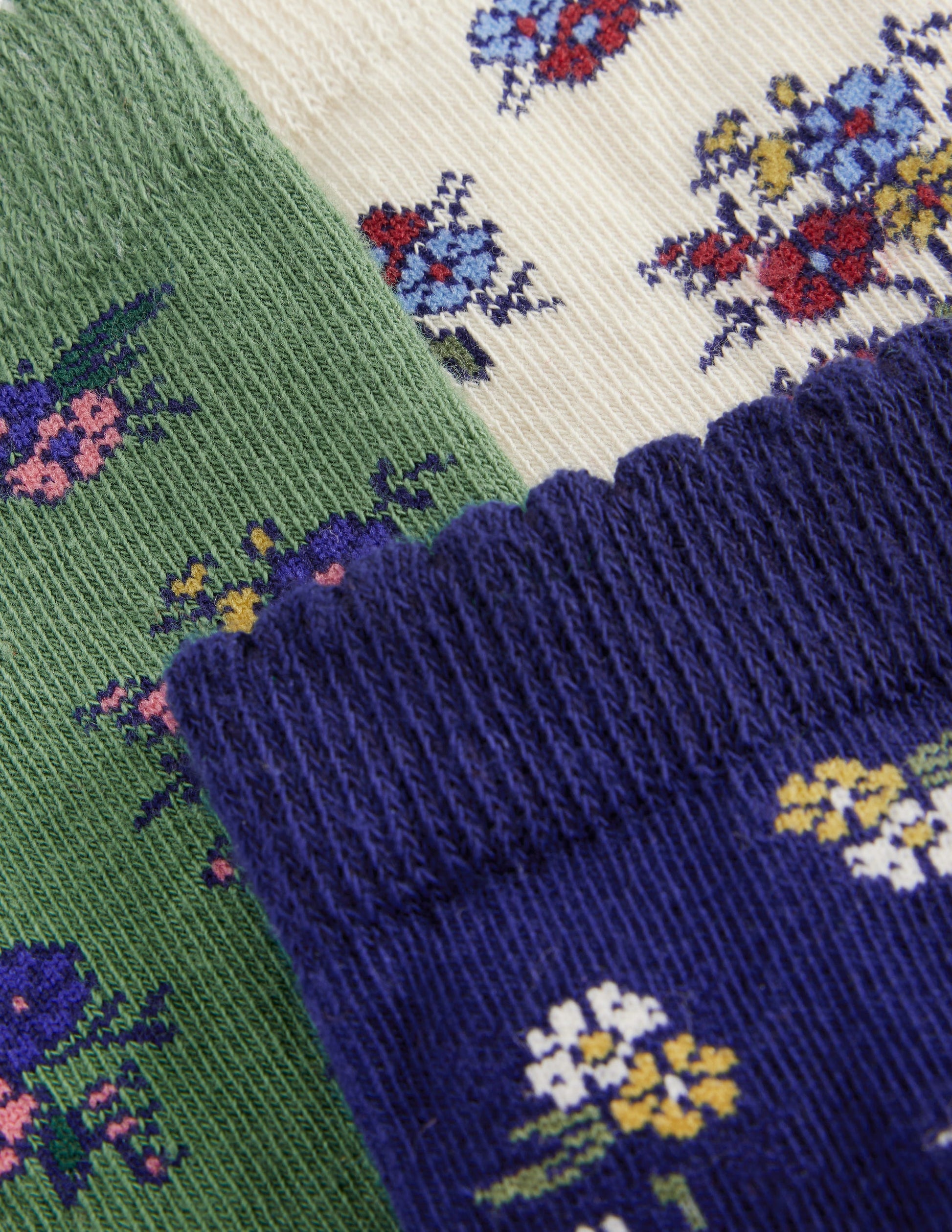 Socken im 7er-Pack-Kleiner Vintage-Blumenstrauß-2