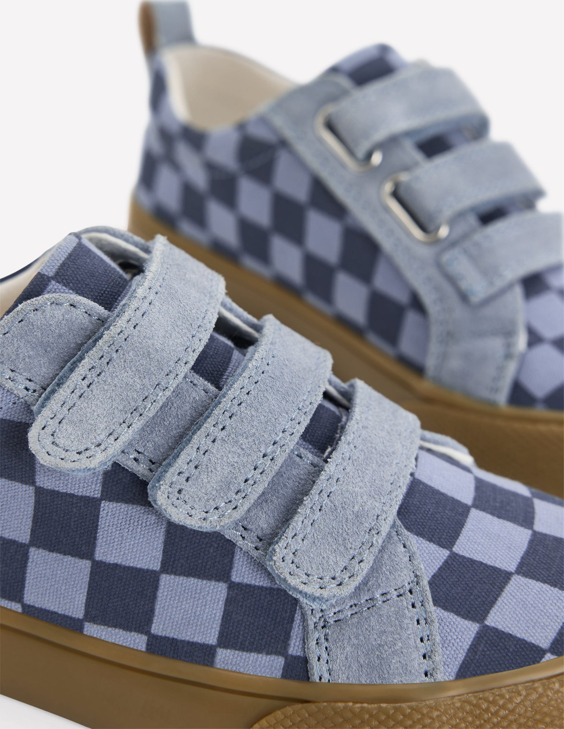 Baskets basses (garçon)-Bleu damier-3