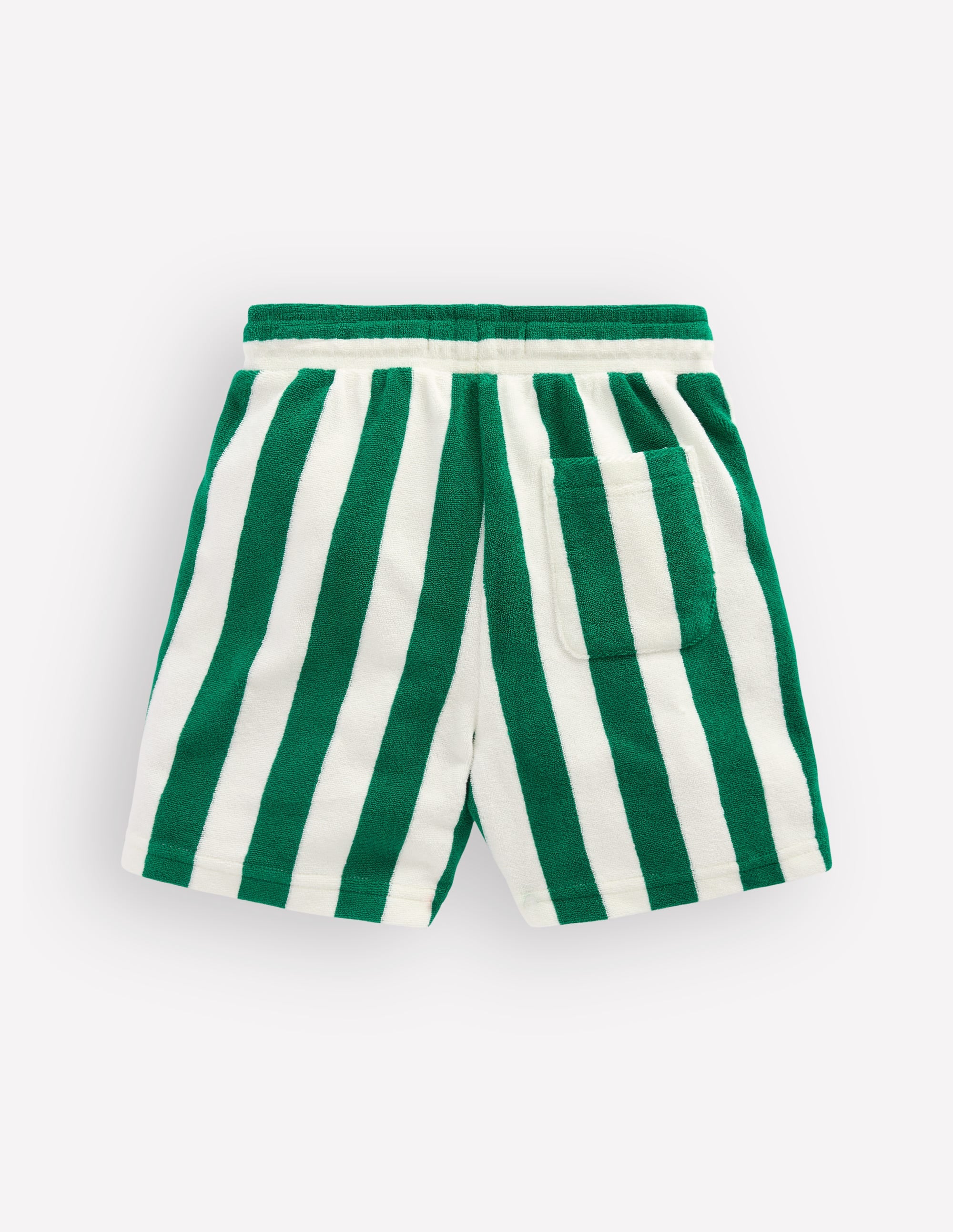 Frottee-Shorts-Grün und Naturweiß Streifen - Image 4