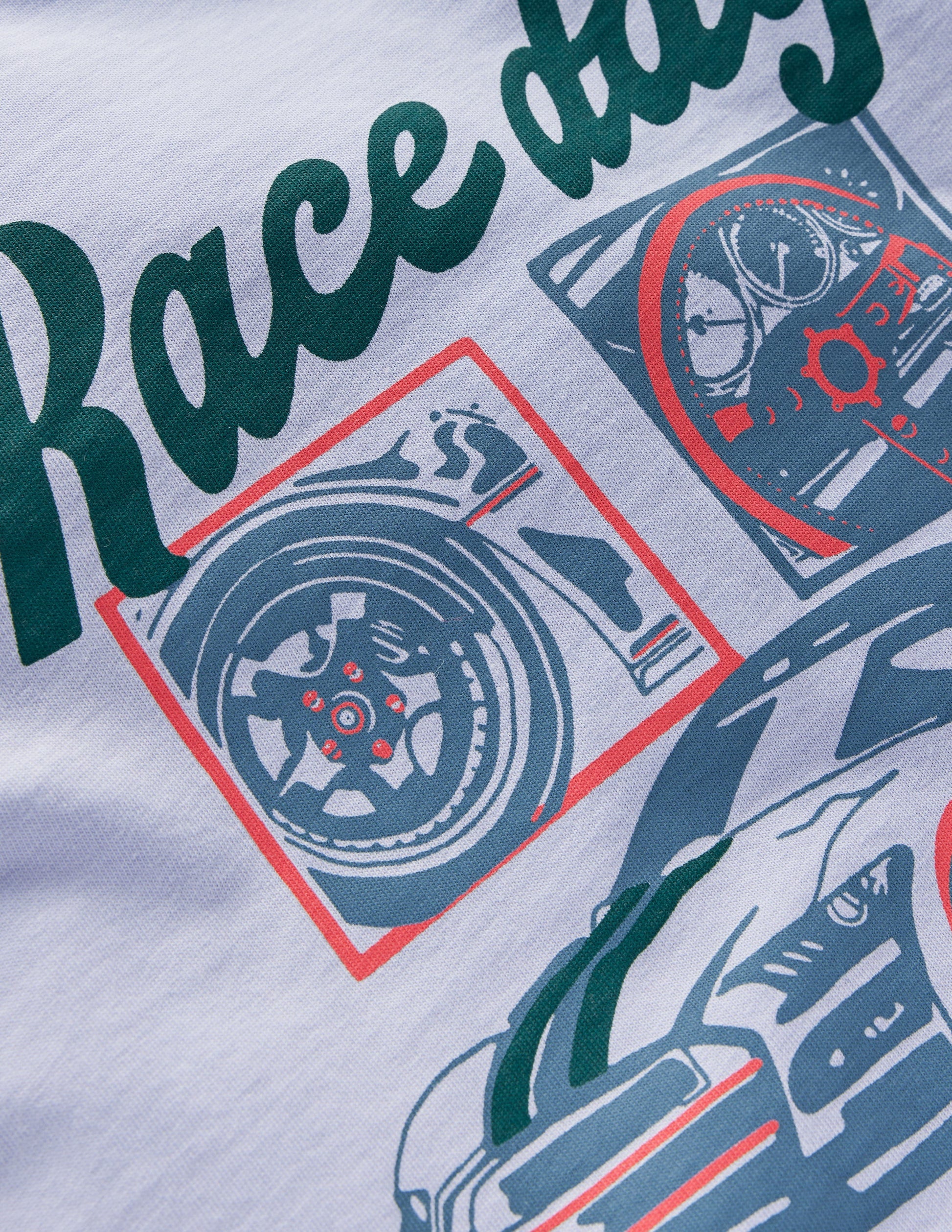 T-Shirt mit Grafik-Blau Rennwagen-4