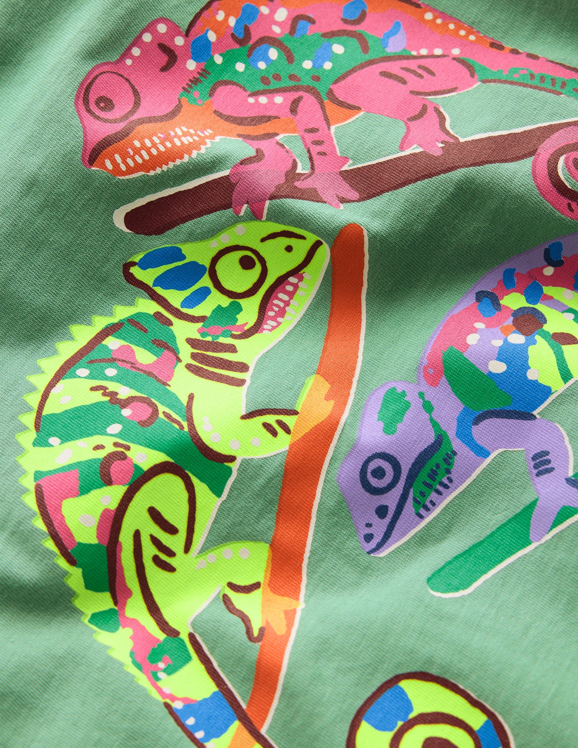 T-Shirt mit Grafik-Zultanitgrün Chamäleon-3