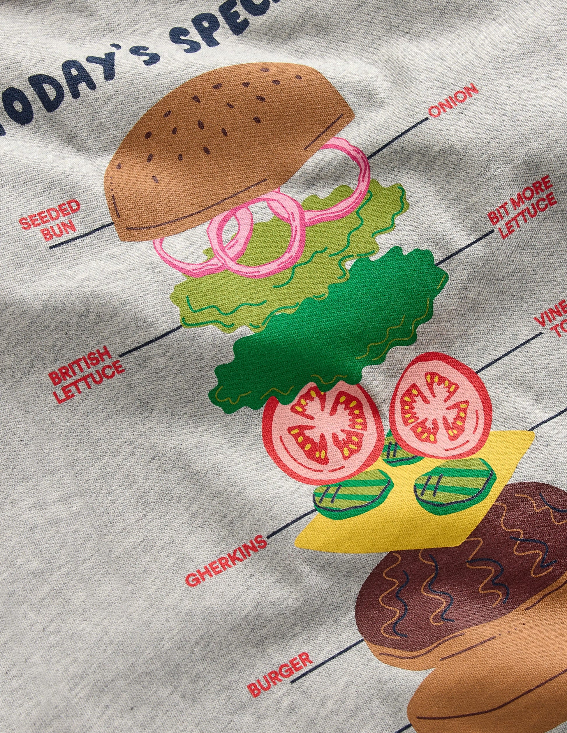 T-Shirt mit Druck auf Vorder- und Rückseite-Grau Meliert Hamburger-5