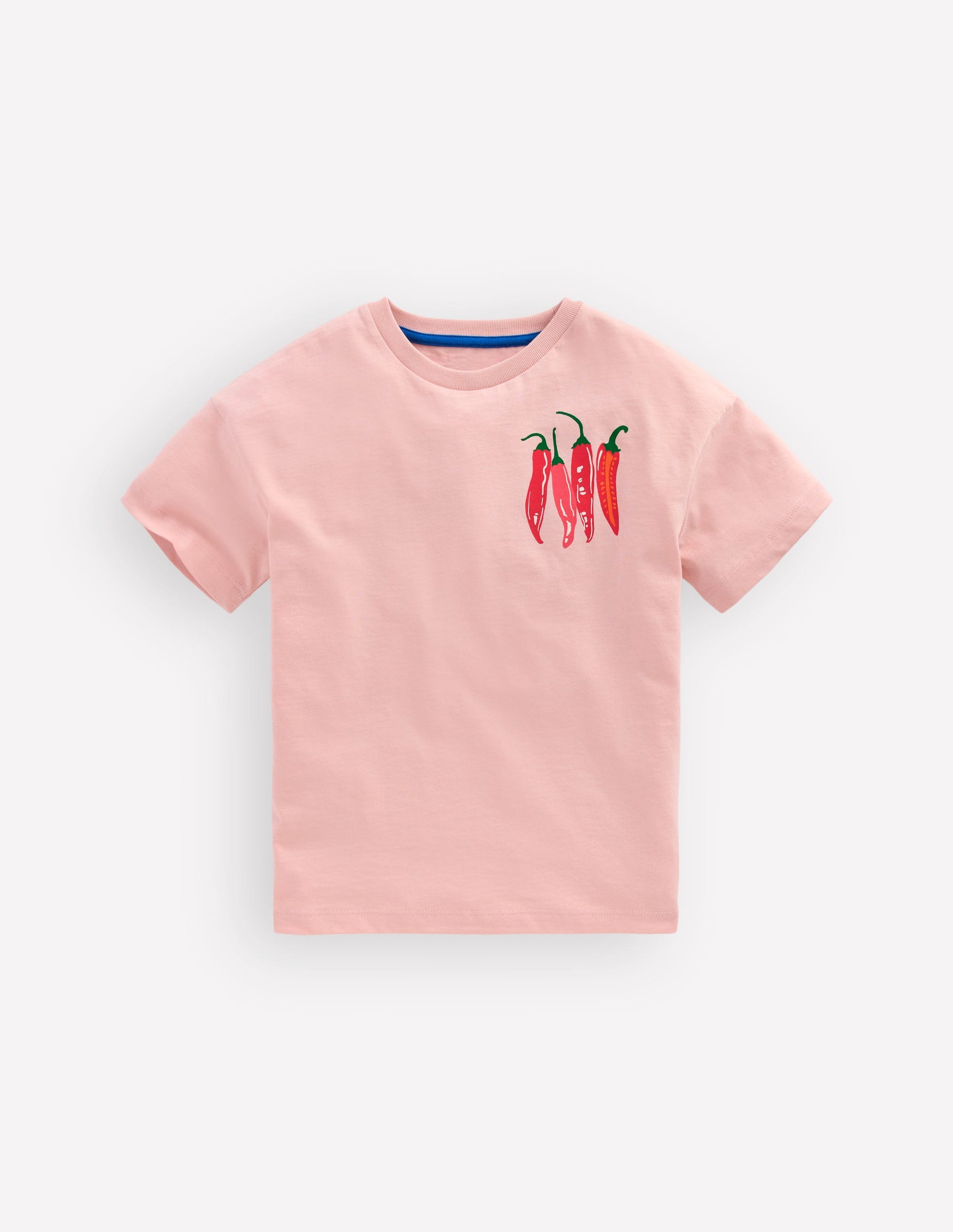 Front & Back Printed T-shirt-Vintage Pink Chillis-1