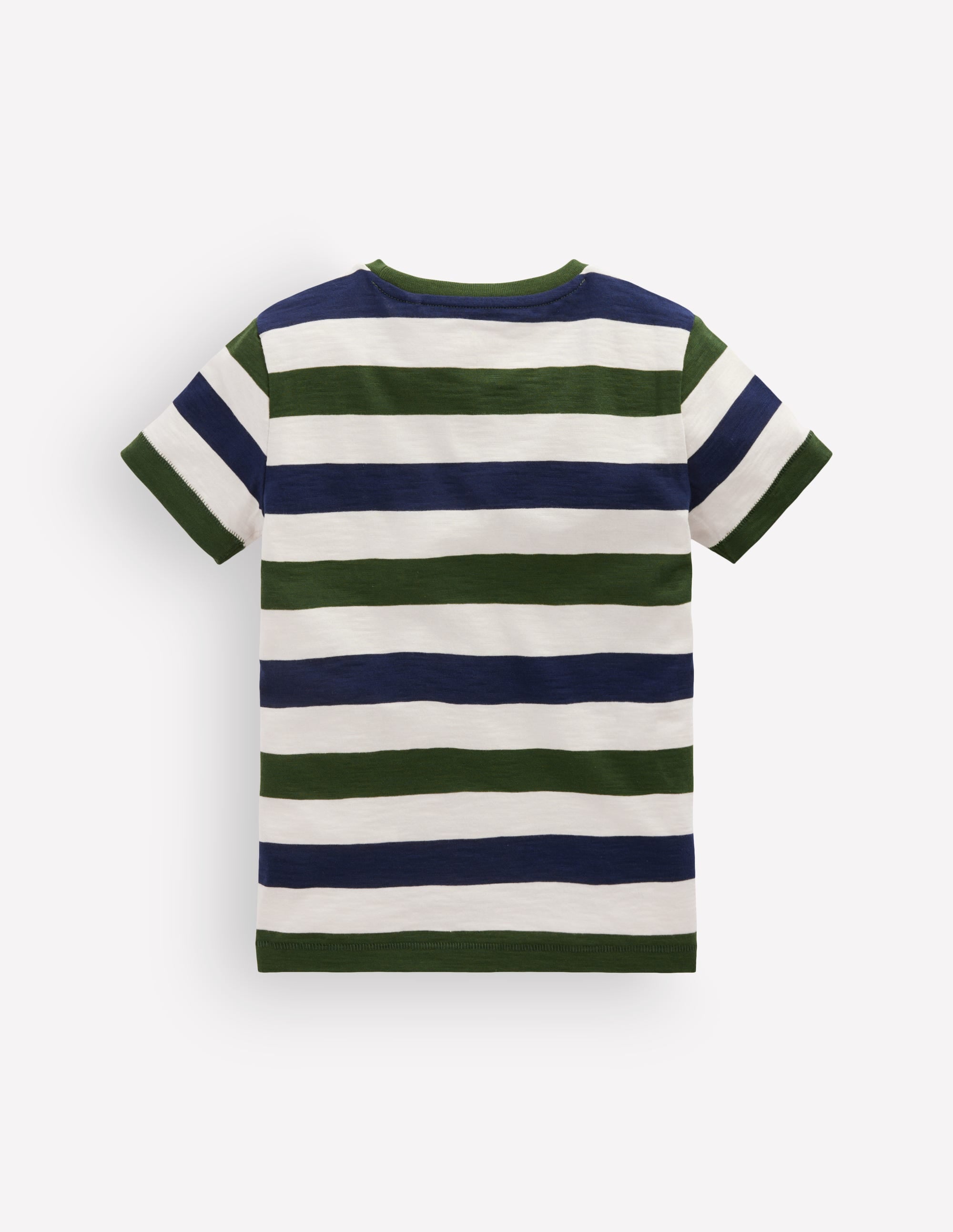 Everyday Short Sleeve T-Shirt-Green and Blue Stripe - Image 2