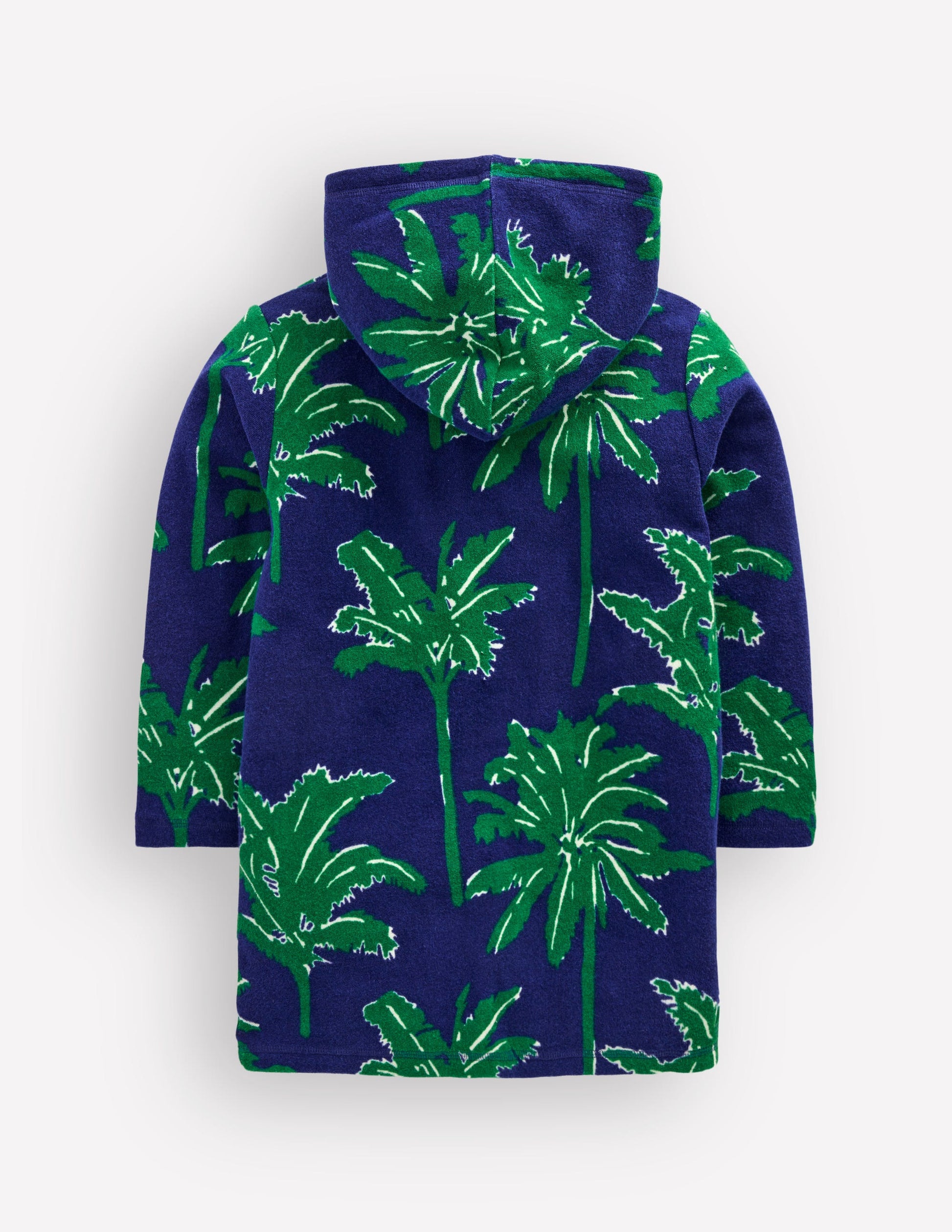 Frottee-Badeponcho mit Reißverschluss-Steuerbordblau Palmen-4