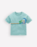 Lockeres T-Shirt mit Grafik-Nilblau Surfen