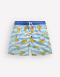 Short de bain-Rayé banane multi
