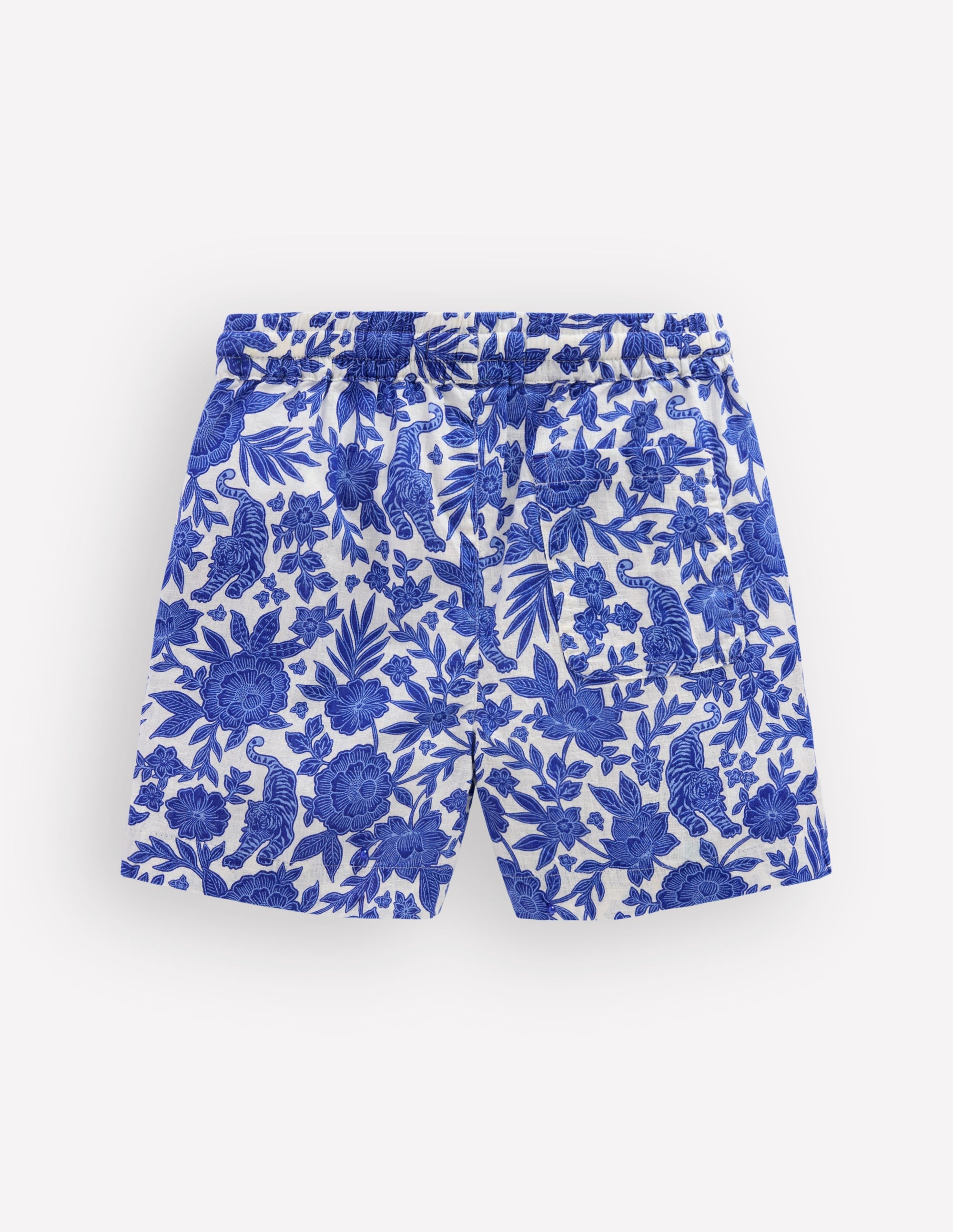 Shorts aus Baumwollleinen-Dschungel Holzblock - Image 2