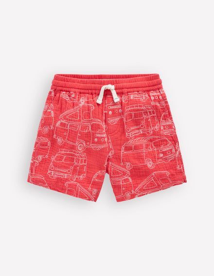Doppeltuch-Shorts-Cayenne Stickerei