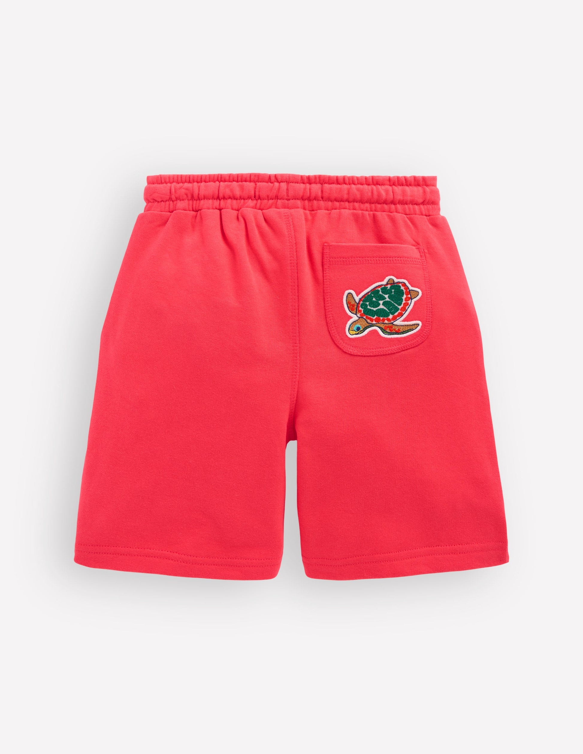 Shorts mit Superstitch-Aufnäher-Marmeladenrot Urlaub-2