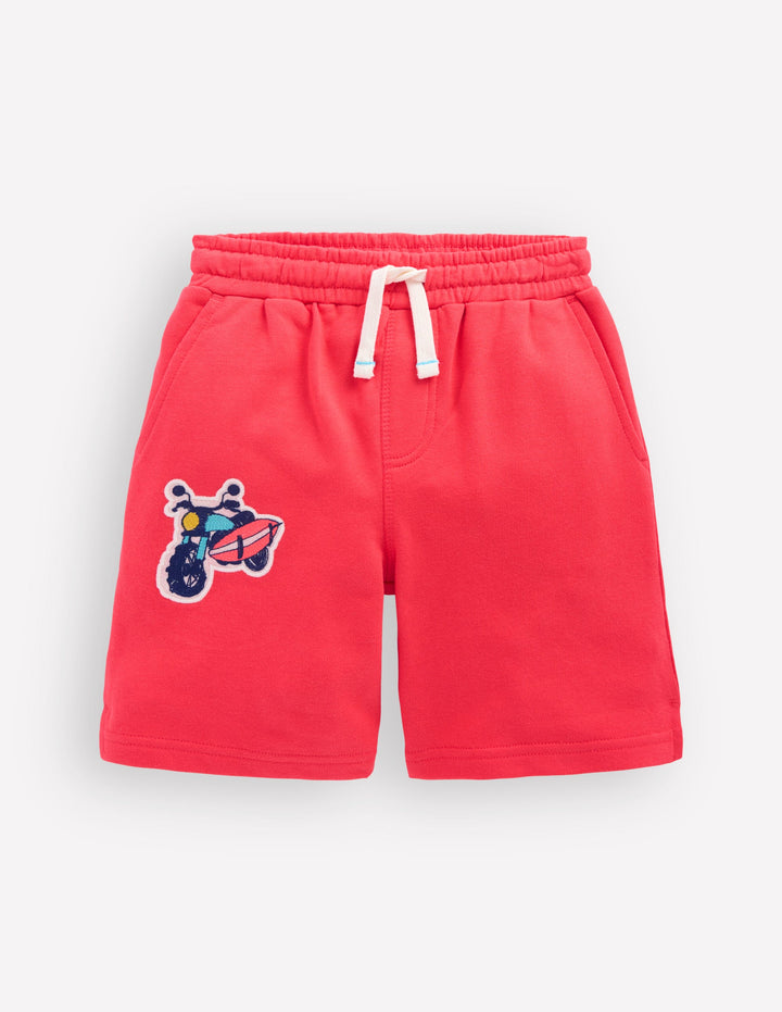 Shorts mit Superstitch-Aufnäher-Marmeladenrot Urlaub