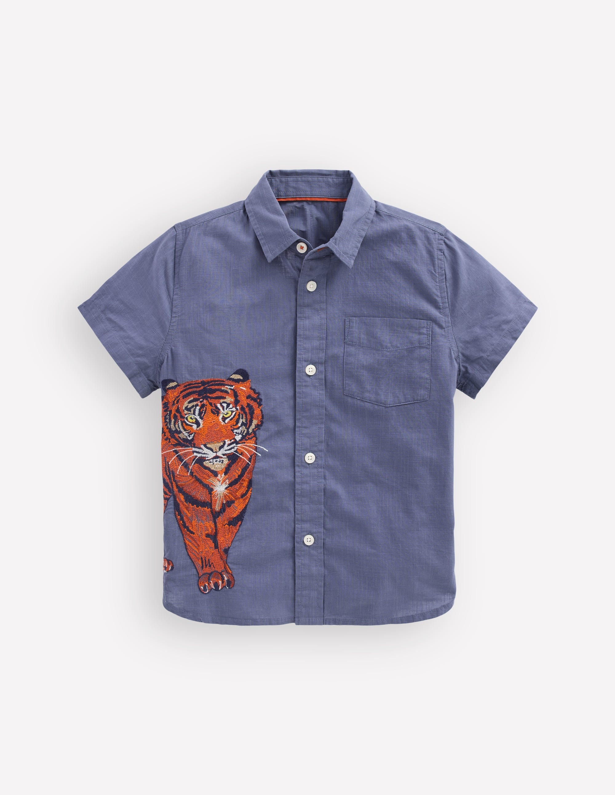Hemd mit Superstitch-Vintage Indigoblau Tiger - Image 1
