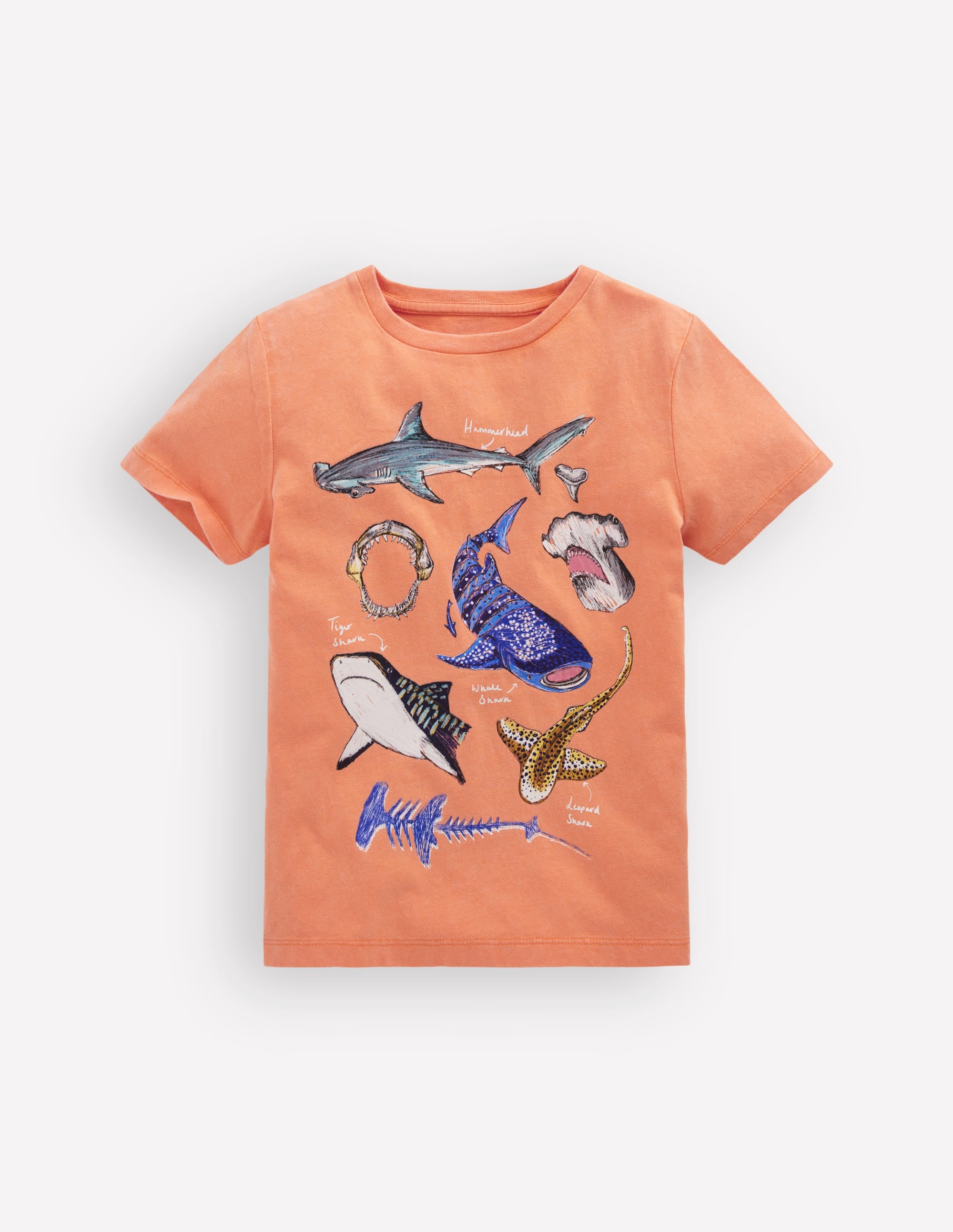 T-Shirt mit Vintage-Waschung und Grafik-ORANGE HAIE - Image 1