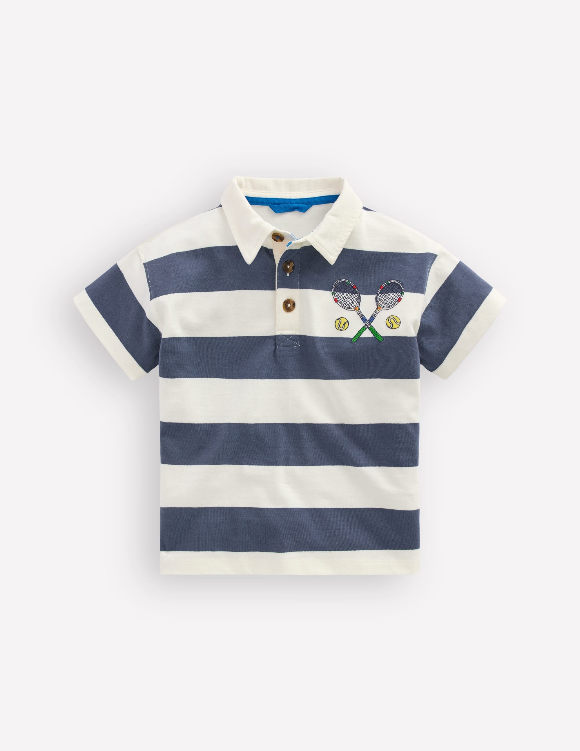 Lockeres Polohemd mit Applikation-Roboterblau Tennis - Image 5