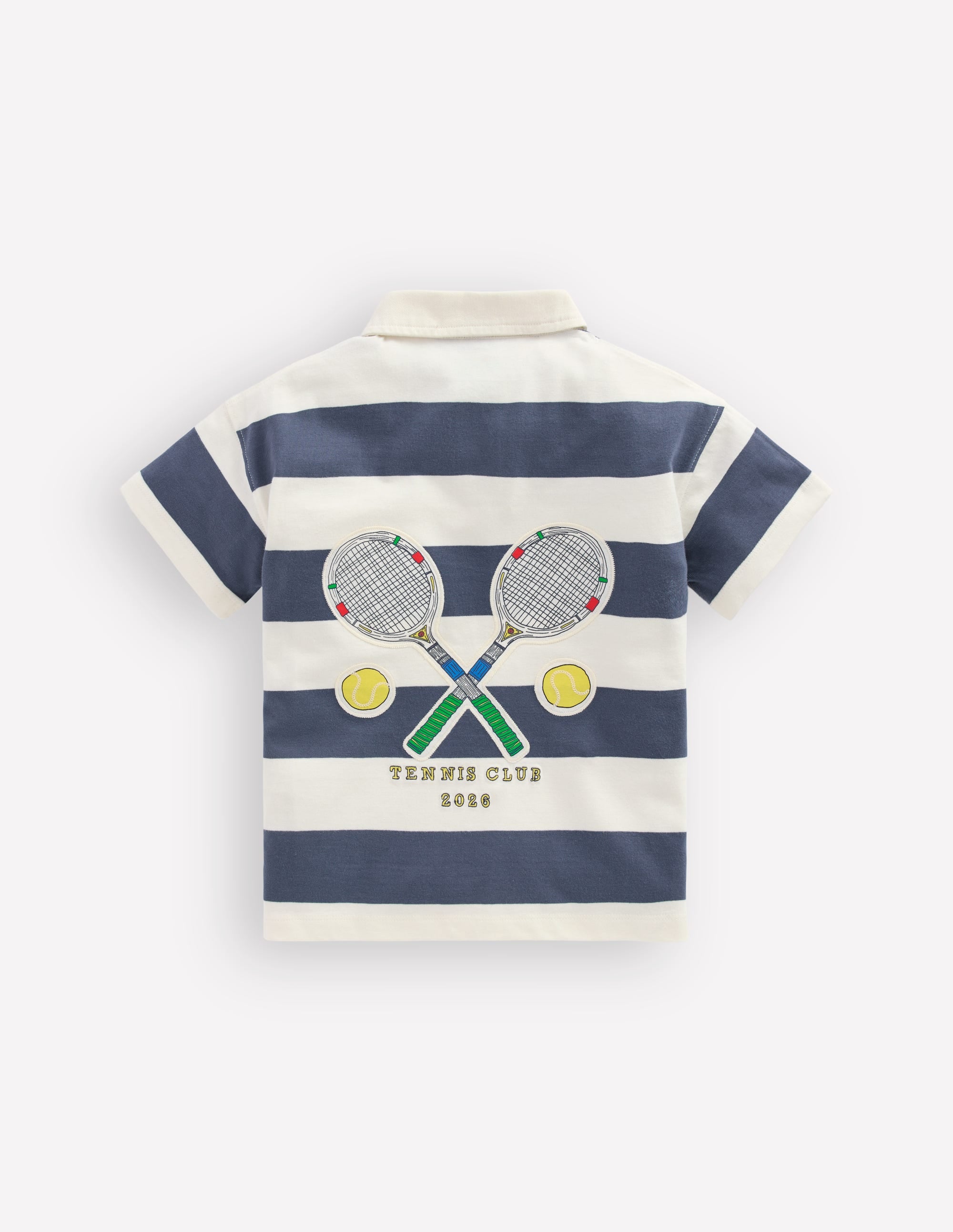 Lockeres Polohemd mit Applikation-Roboterblau Tennis - Image 6