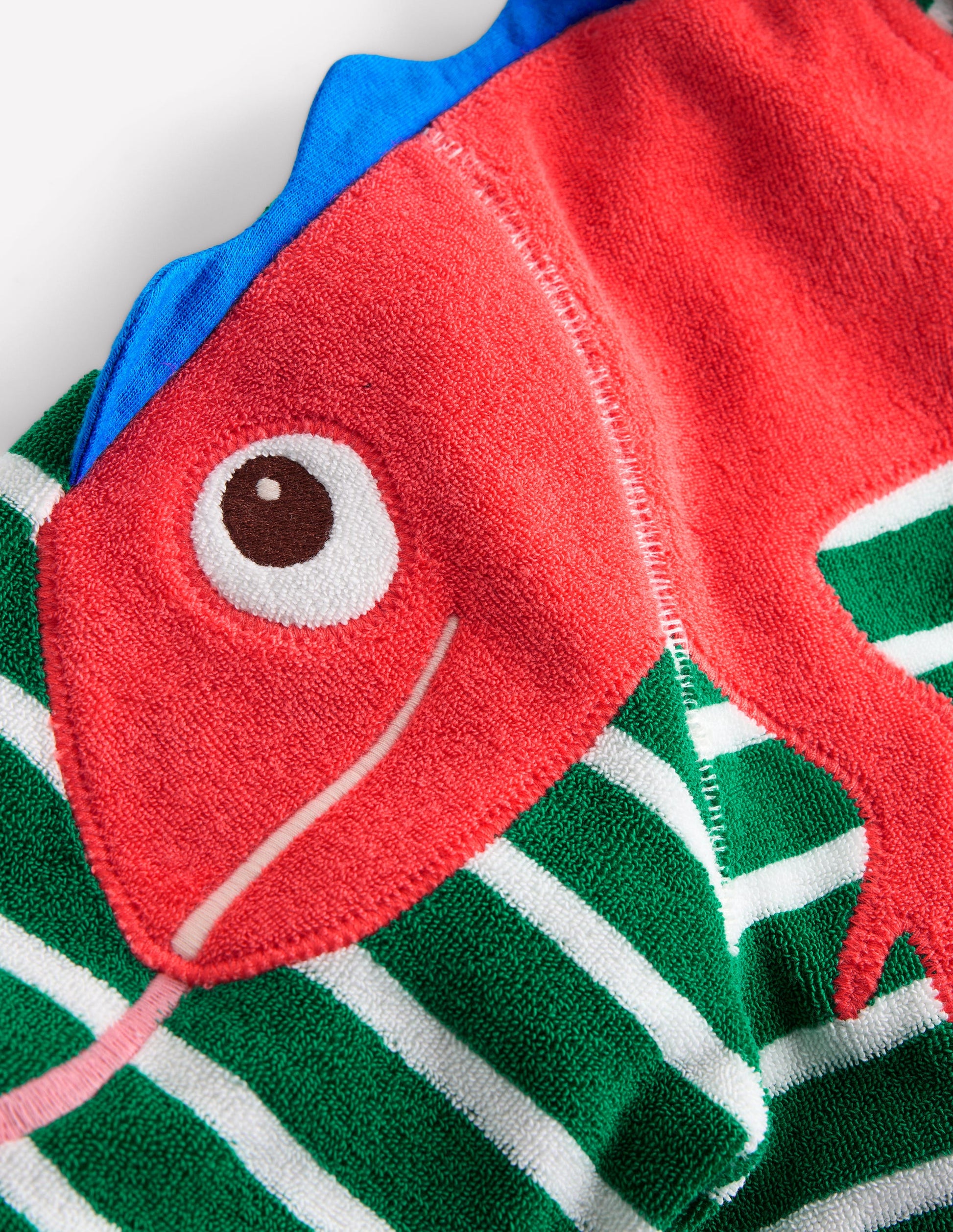 Poncho fun zippé en éponge-Rayé vert caméléon-6