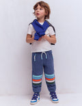 Warrior Knee Joggers-Starboard Blue Stripe Knee