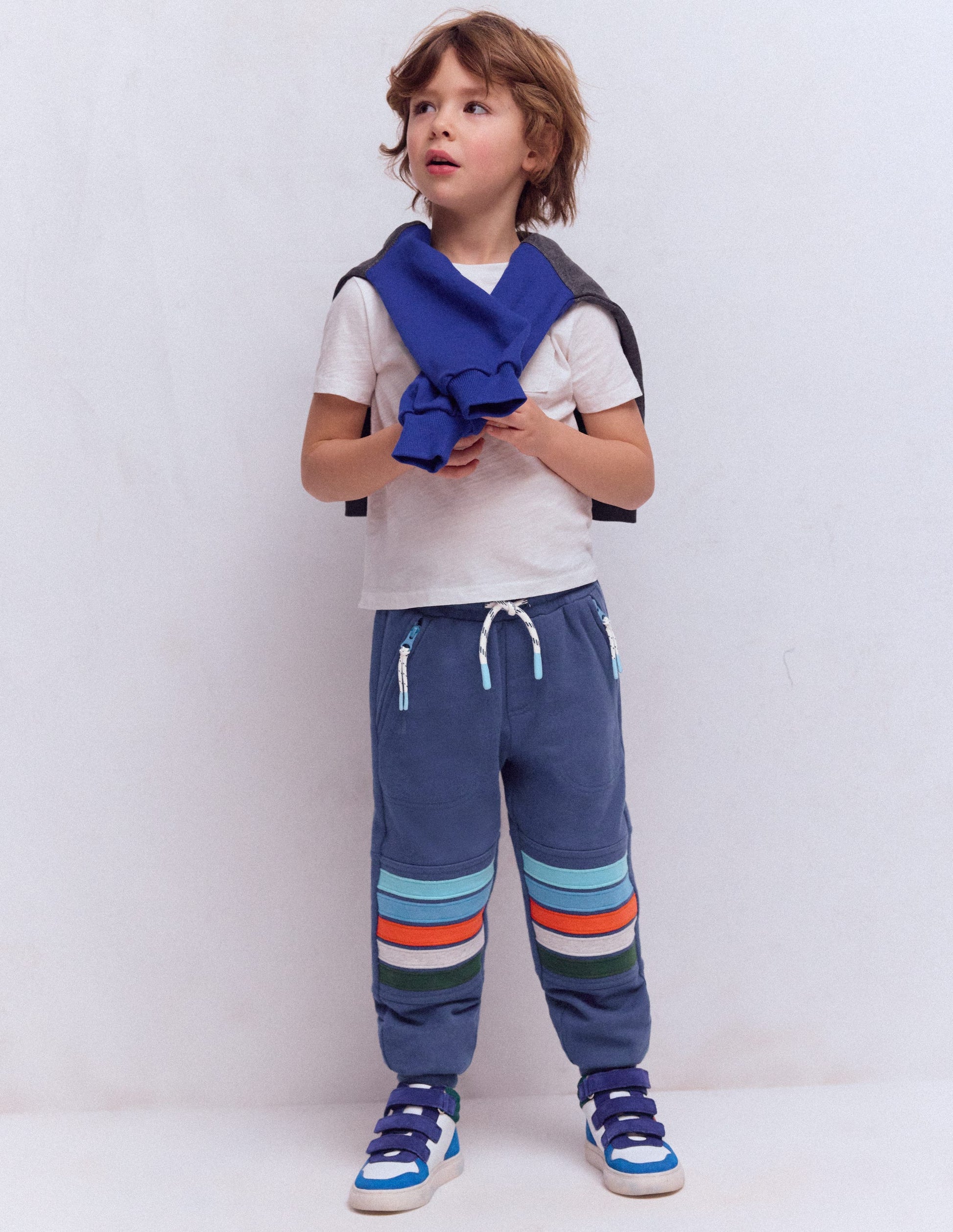 Jogginghose mit verstärktem Knie-Steuerbordblau Streifen am Knie-1