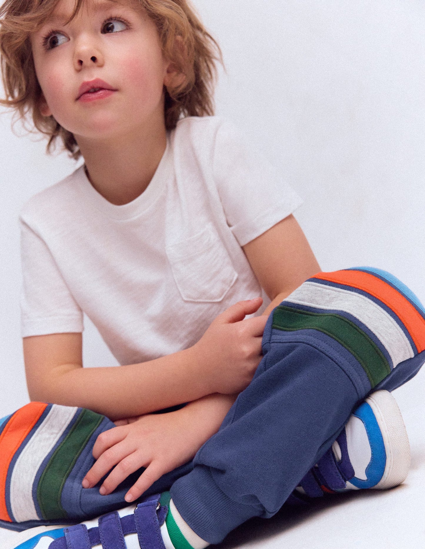 Jogginghose mit verstärktem Knie-Steuerbordblau Streifen am Knie