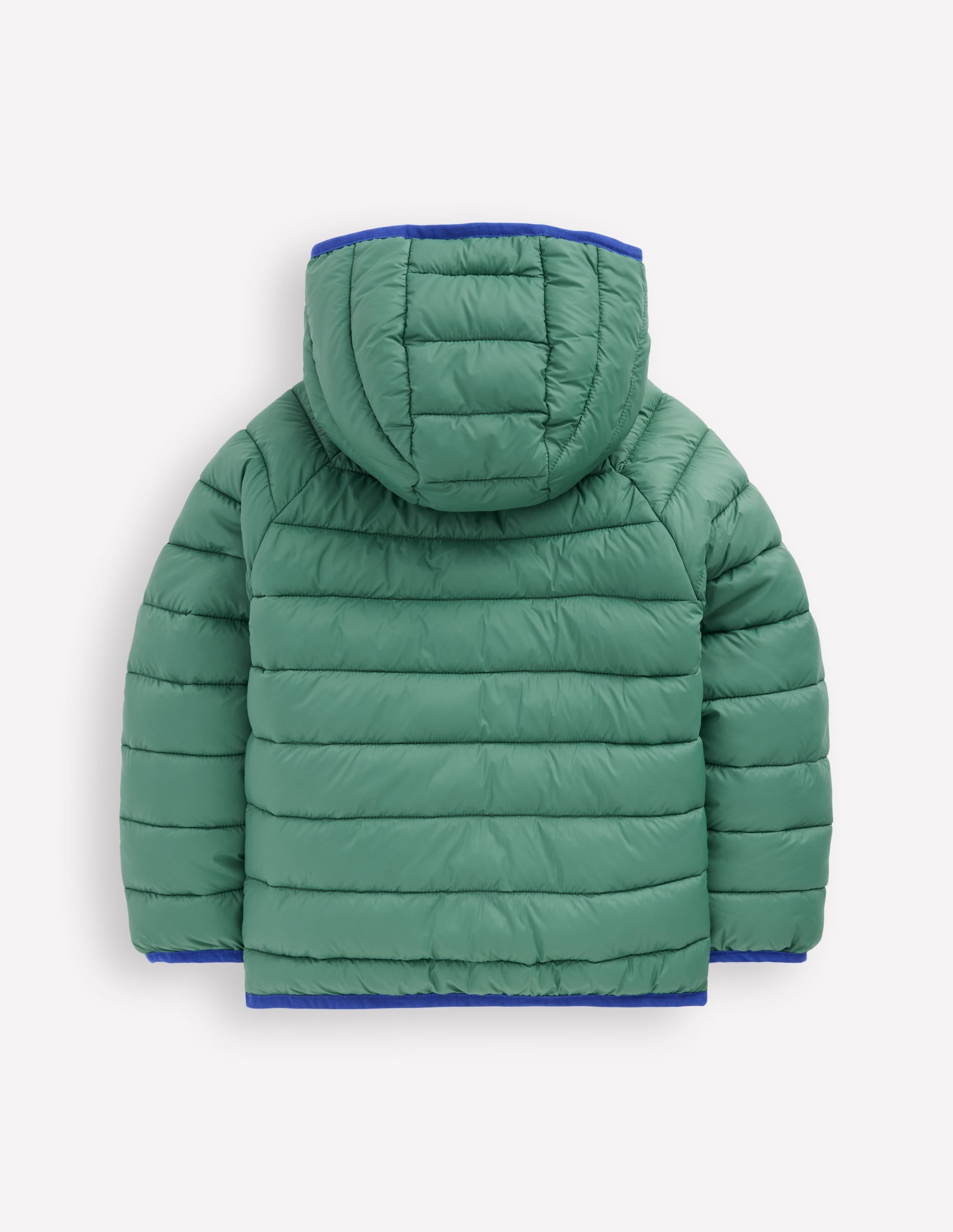 Bequem verstaubare, wattierte Jacke-Grün und Blau - Image 2