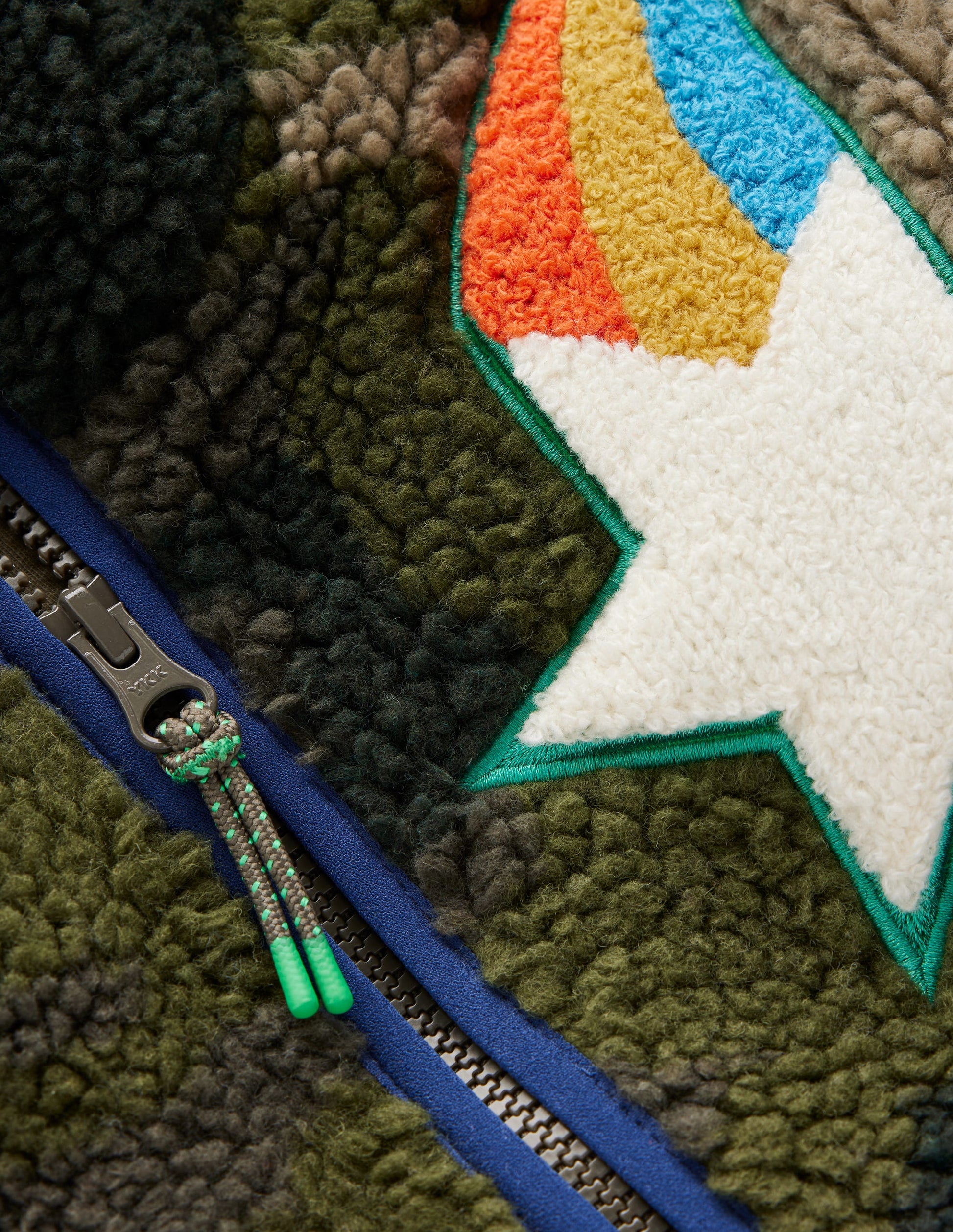 Kuschelige Teddyfell-Jacke-Tarnmuster Aufnäher-6