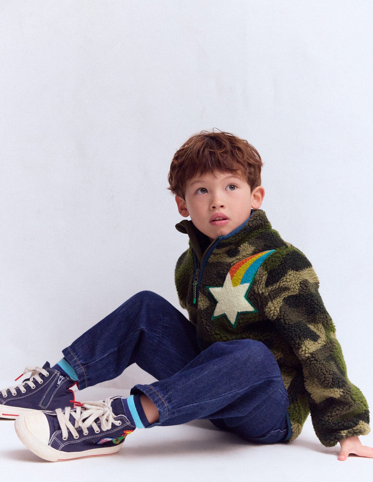 Kuschelige Teddyfell-Jacke-Tarnmuster Aufnäher