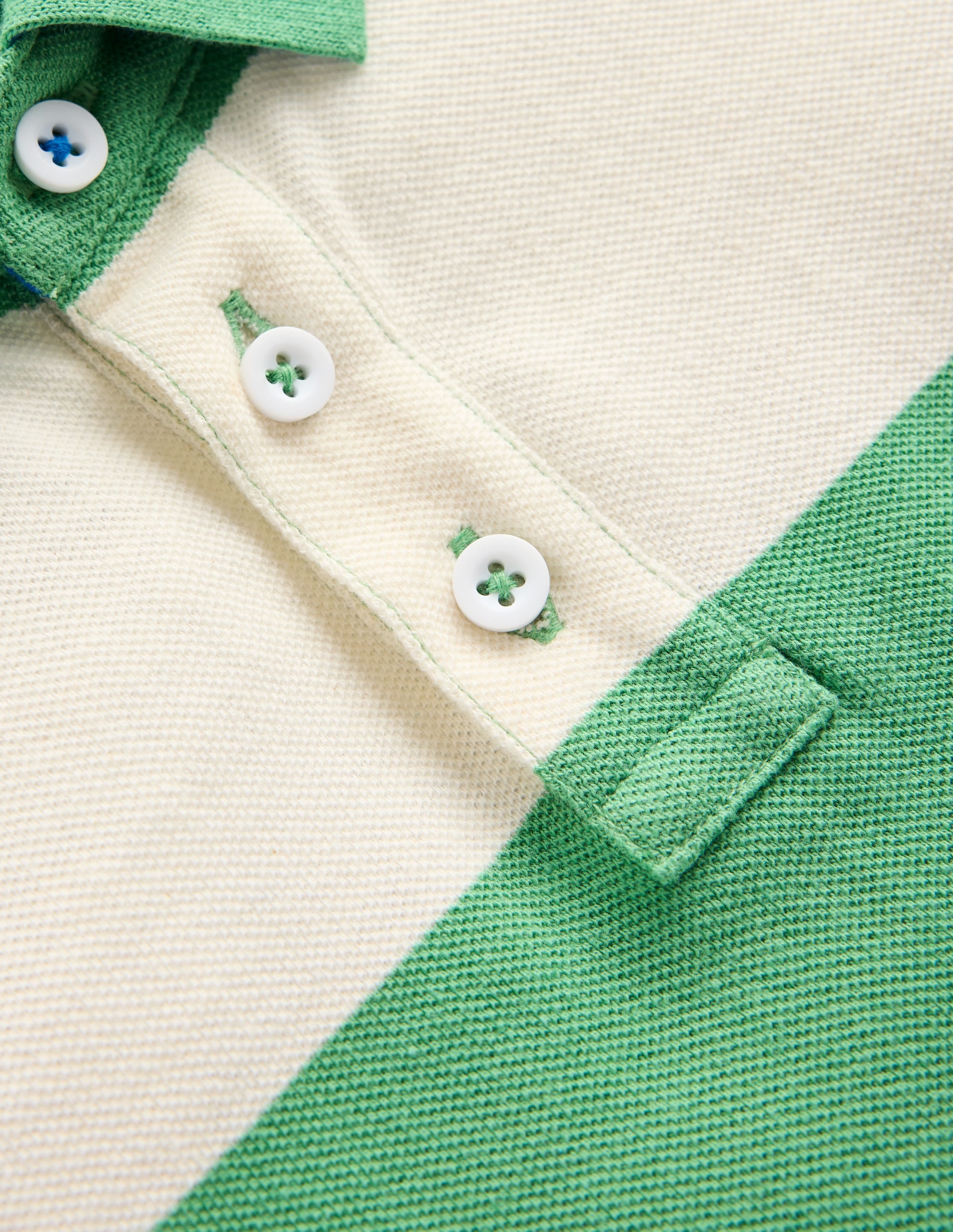 Polo en piqué-VERT MING / LAIT DE COCO - Image 3
