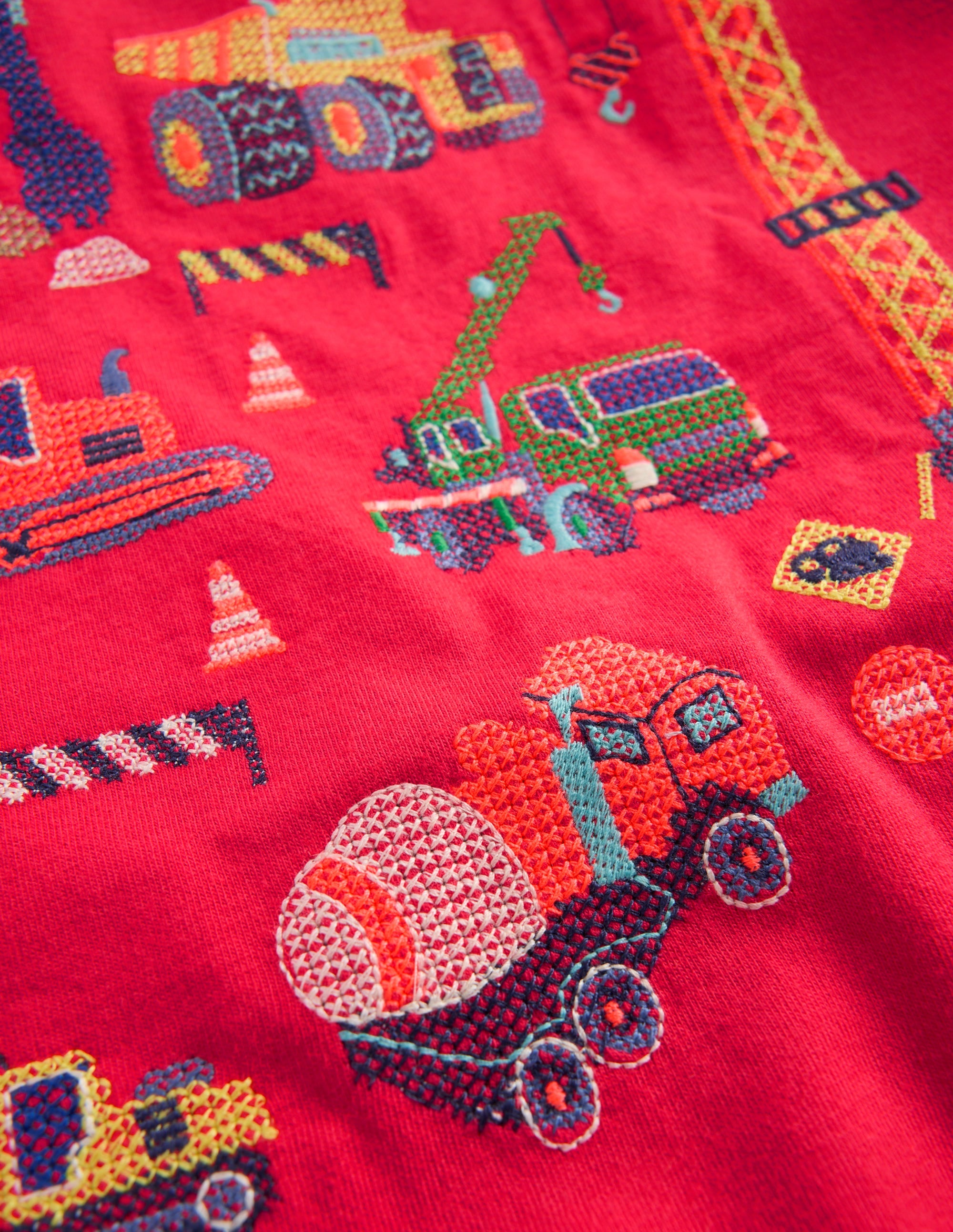 T-shirt à super surpiqûres-Tracteurs terre cuite - Image 3