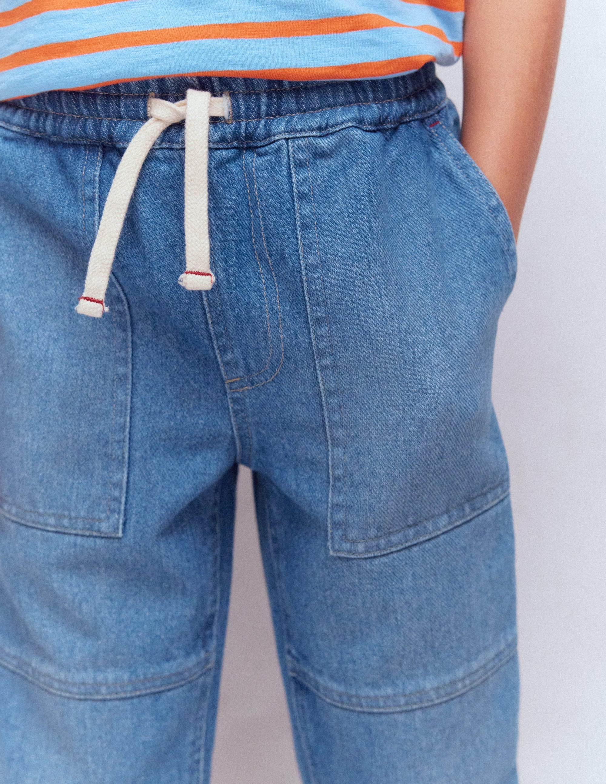 Jeans mit verstärktem Knie-Mittelblaue Waschung - Image 2