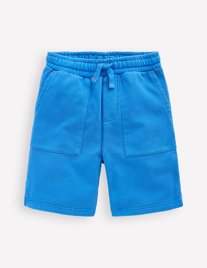 Stückgefärbte Shorts-Blau