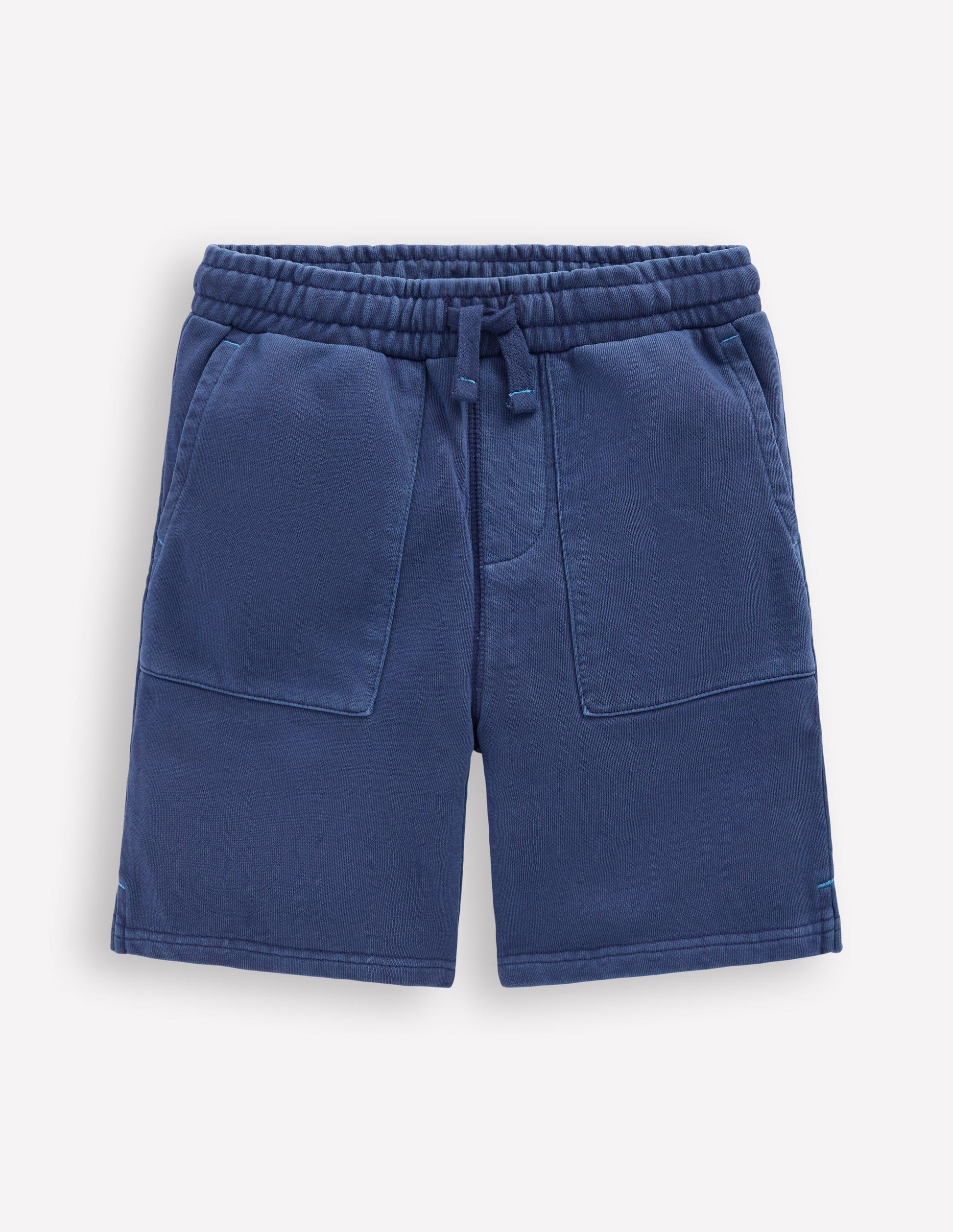 Stückgefärbte Sweatshorts-Aristocratic Blue/ Ivory Stripe-1