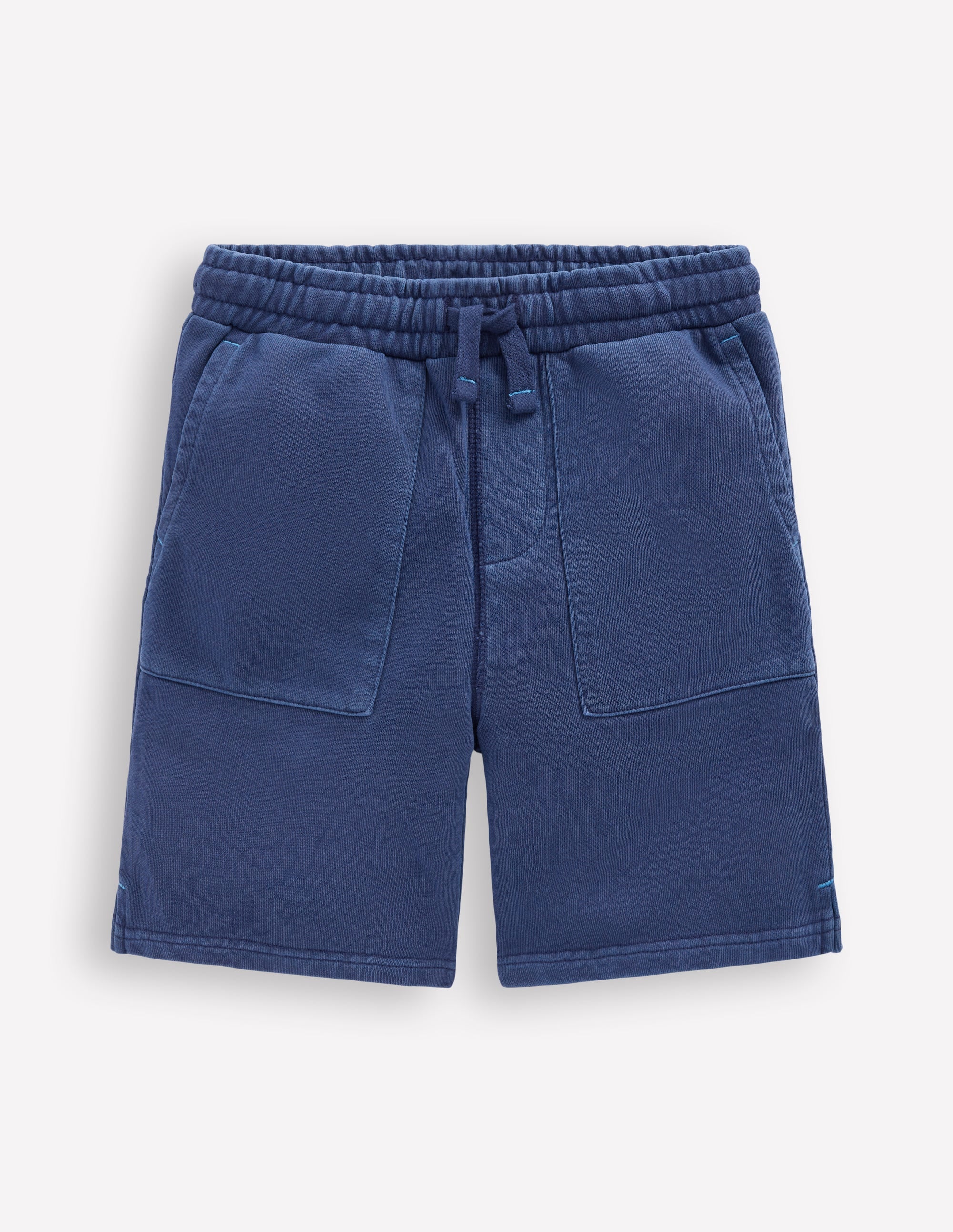Stückgefärbte Sweatshorts-Aristocratic Blue/ Ivory Stripe - Image 1