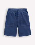 Stückgefärbte Sweatshorts-Marineblau