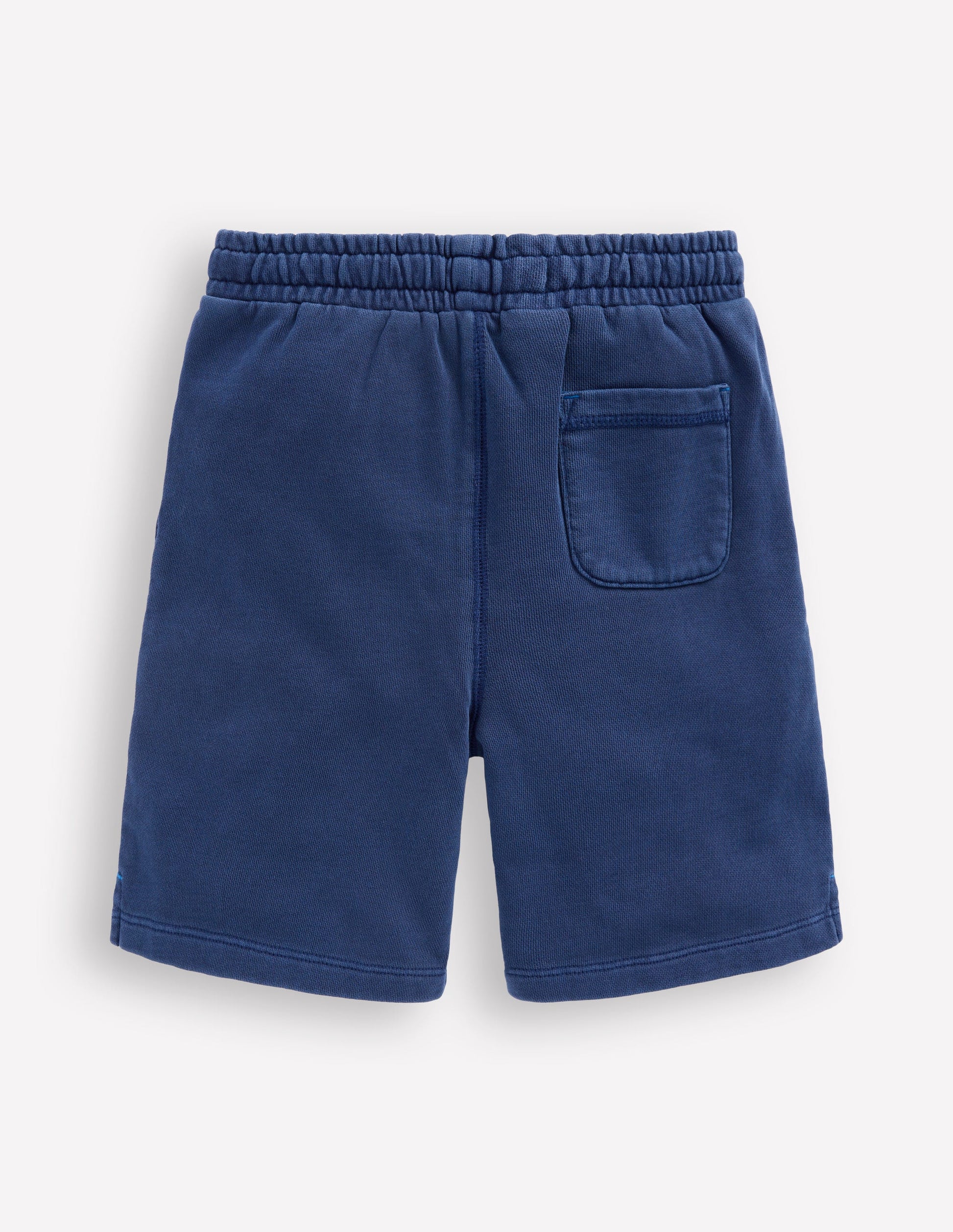 Stückgefärbte Shorts-Marineblau-2