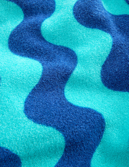 Towelling Shorts-MAZARINE BLUE WAVE-3