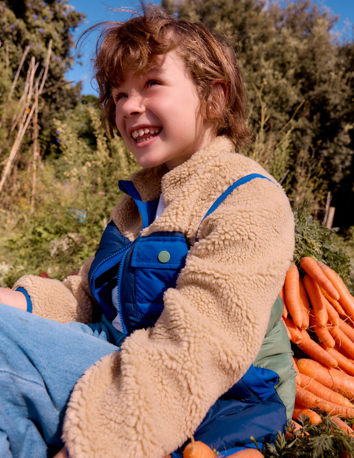 2-in-1-Teddyfell-Jacke-Wintermoos Mix