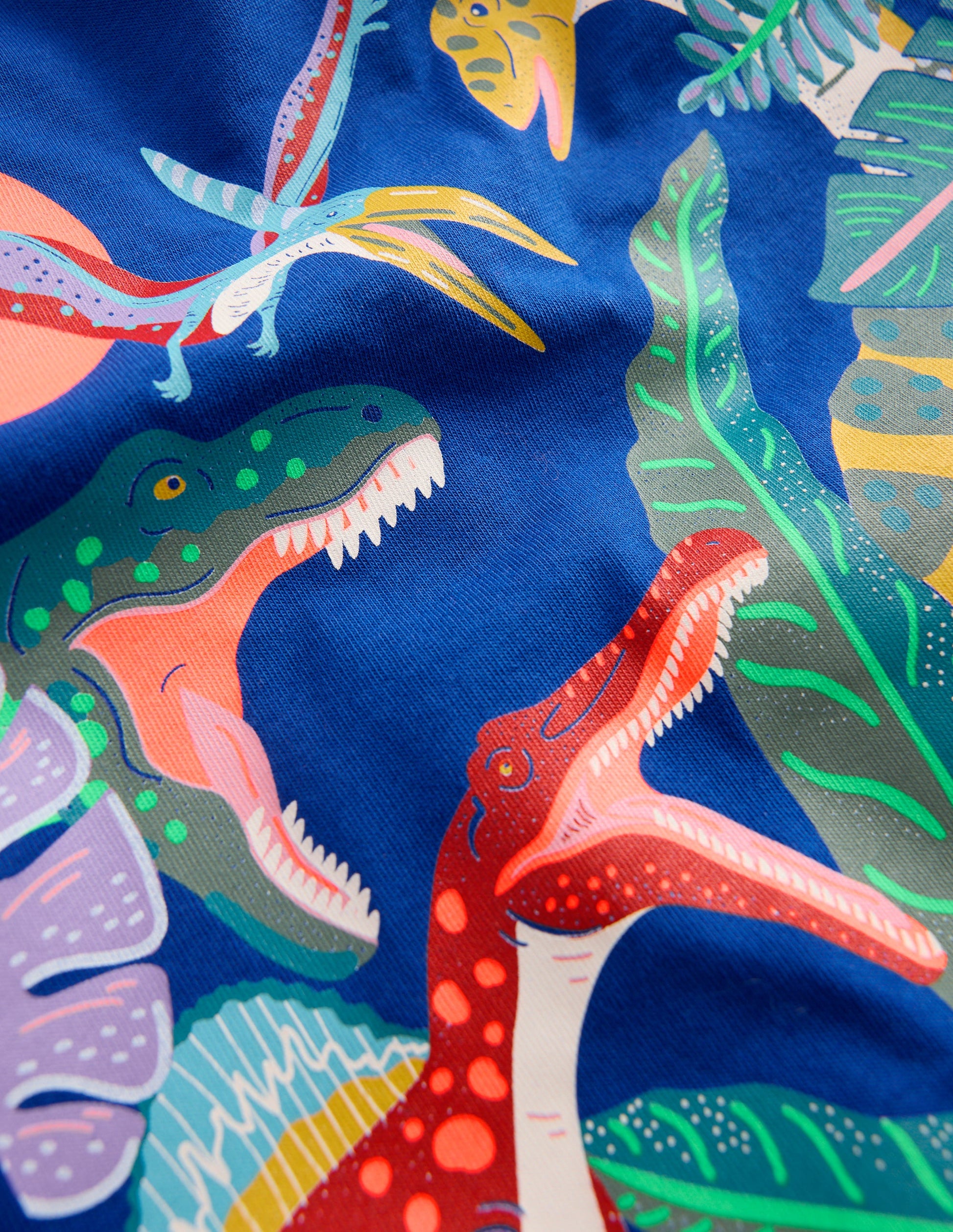 T-shirt graphique à manches courtes-Ère jurassique bleu vif-3