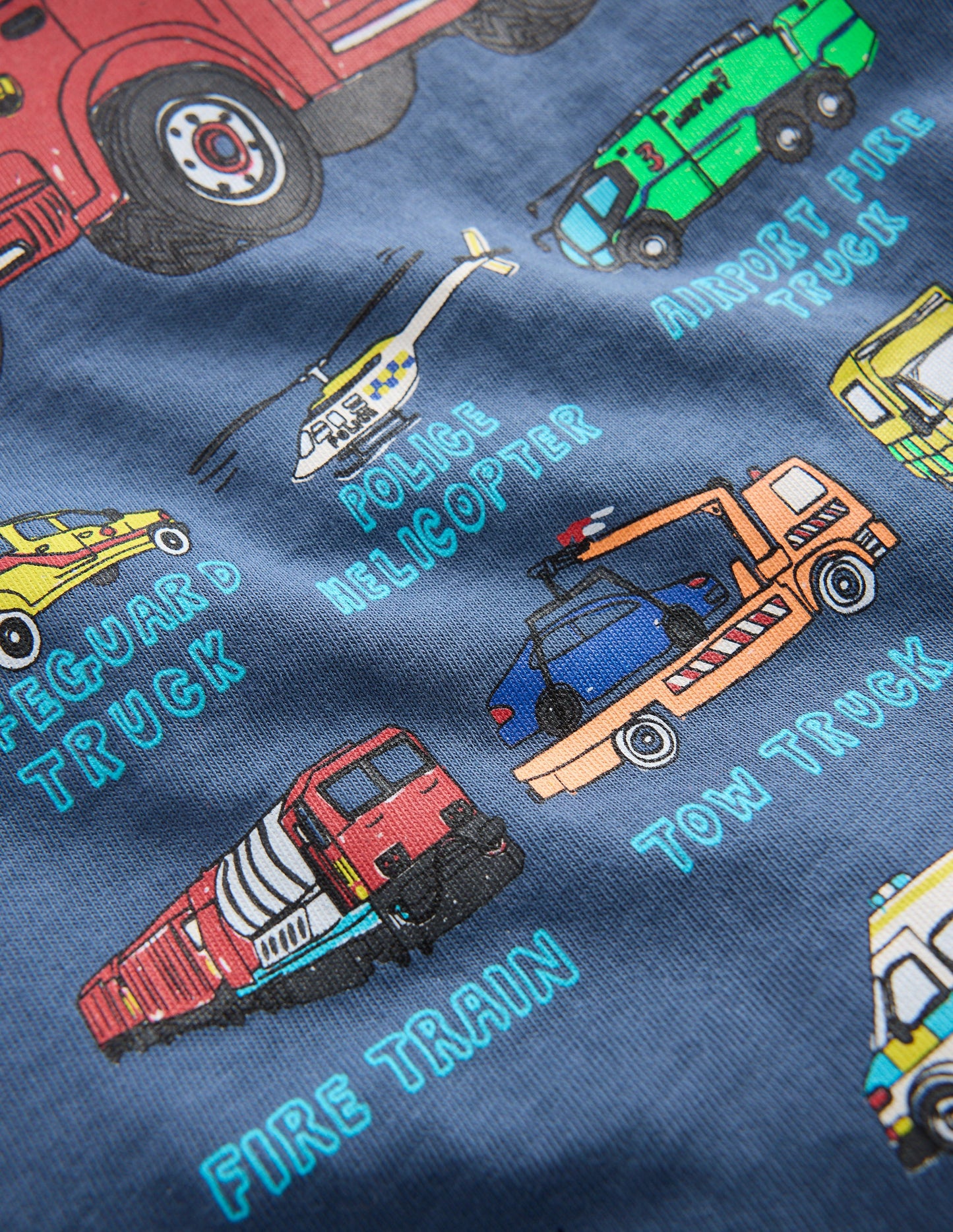 T-Shirt mit Druck auf Vorder- und Rückseite-Vintage Indigo Truck