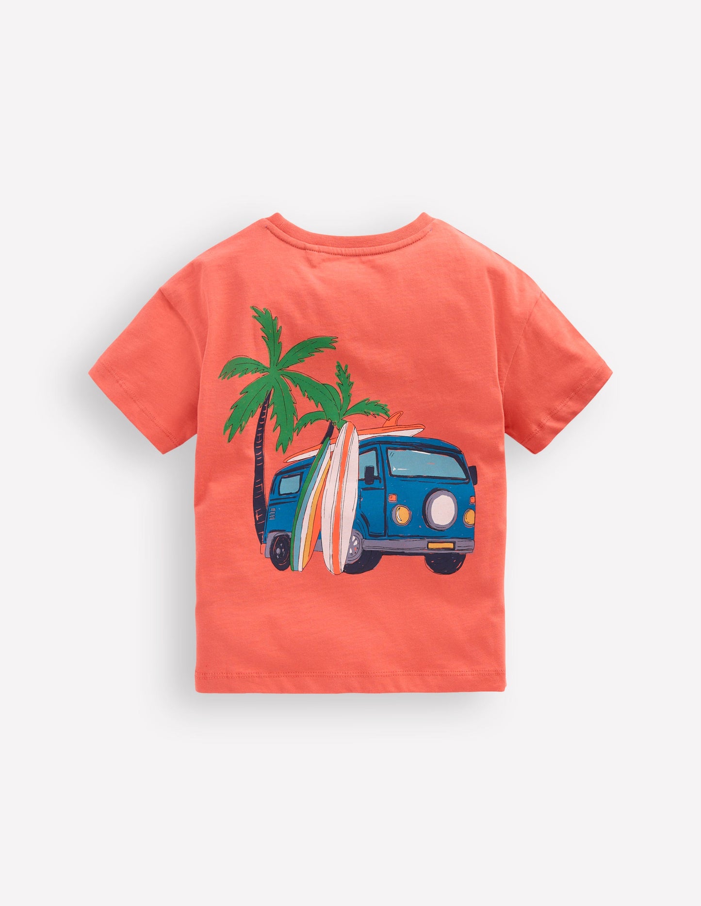 T-Shirt mit Druck auf Vorder- und Rückseite-Gebranntes Sienna Camper