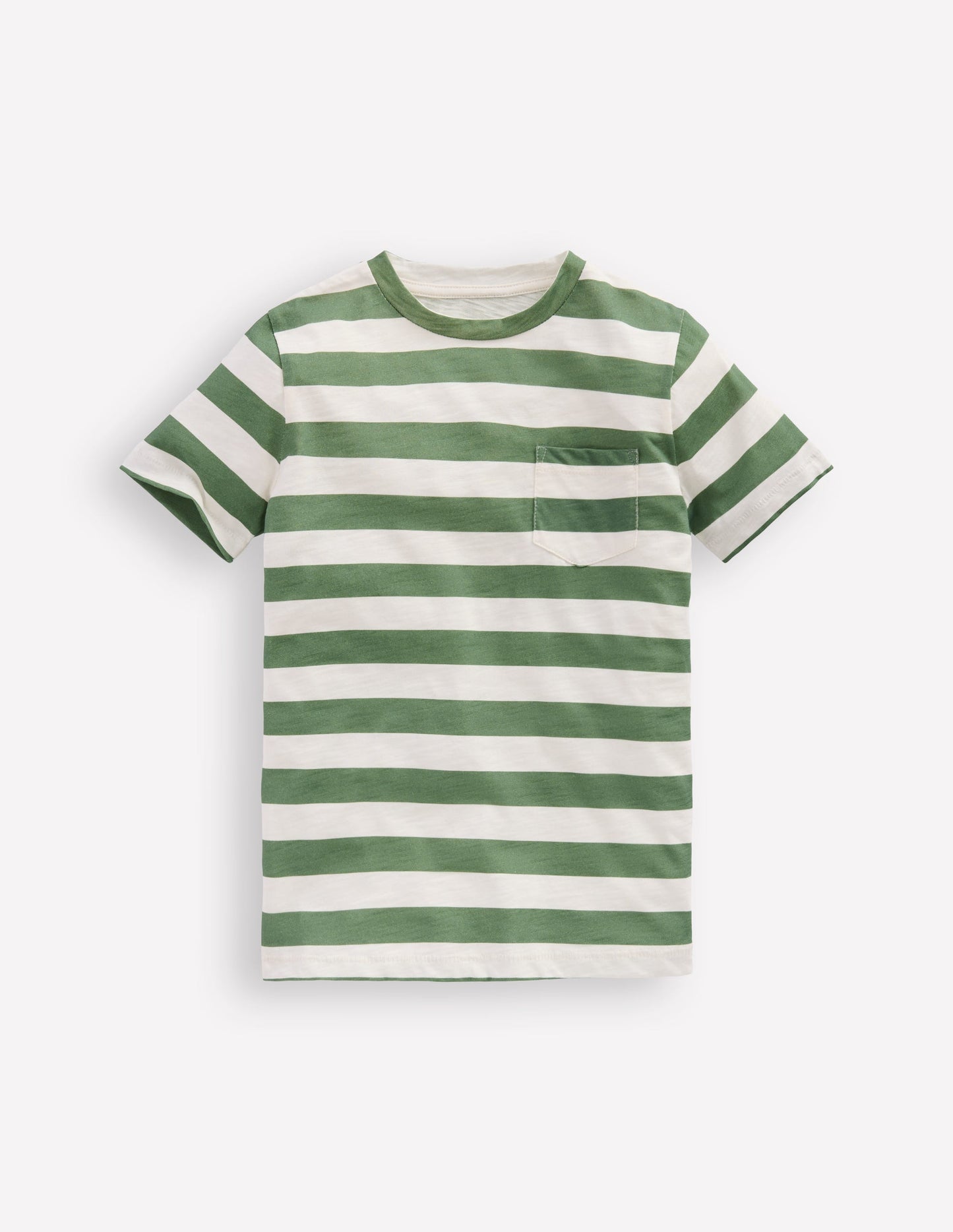 T-Shirt für den Alltag-Koboldgrün/Naturweiß